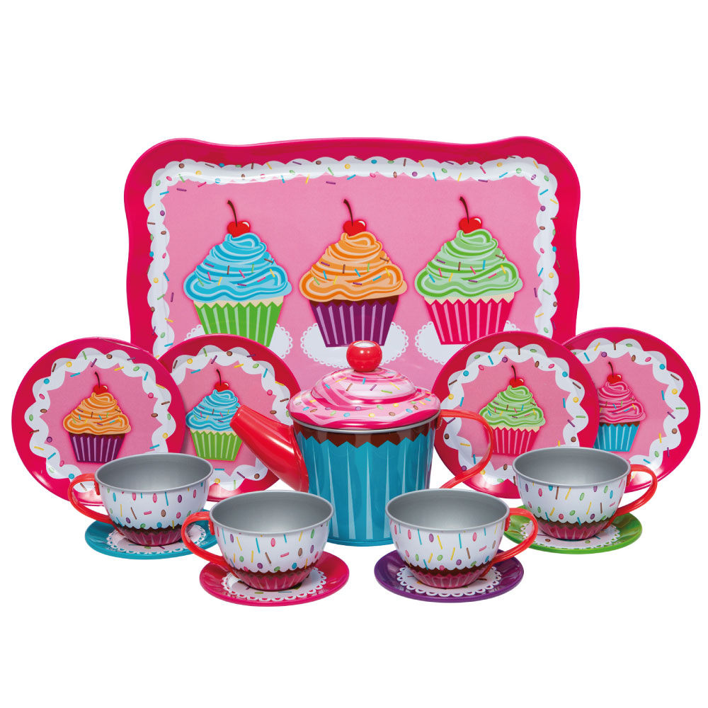 Schylling Cupcake Tin Tea Set