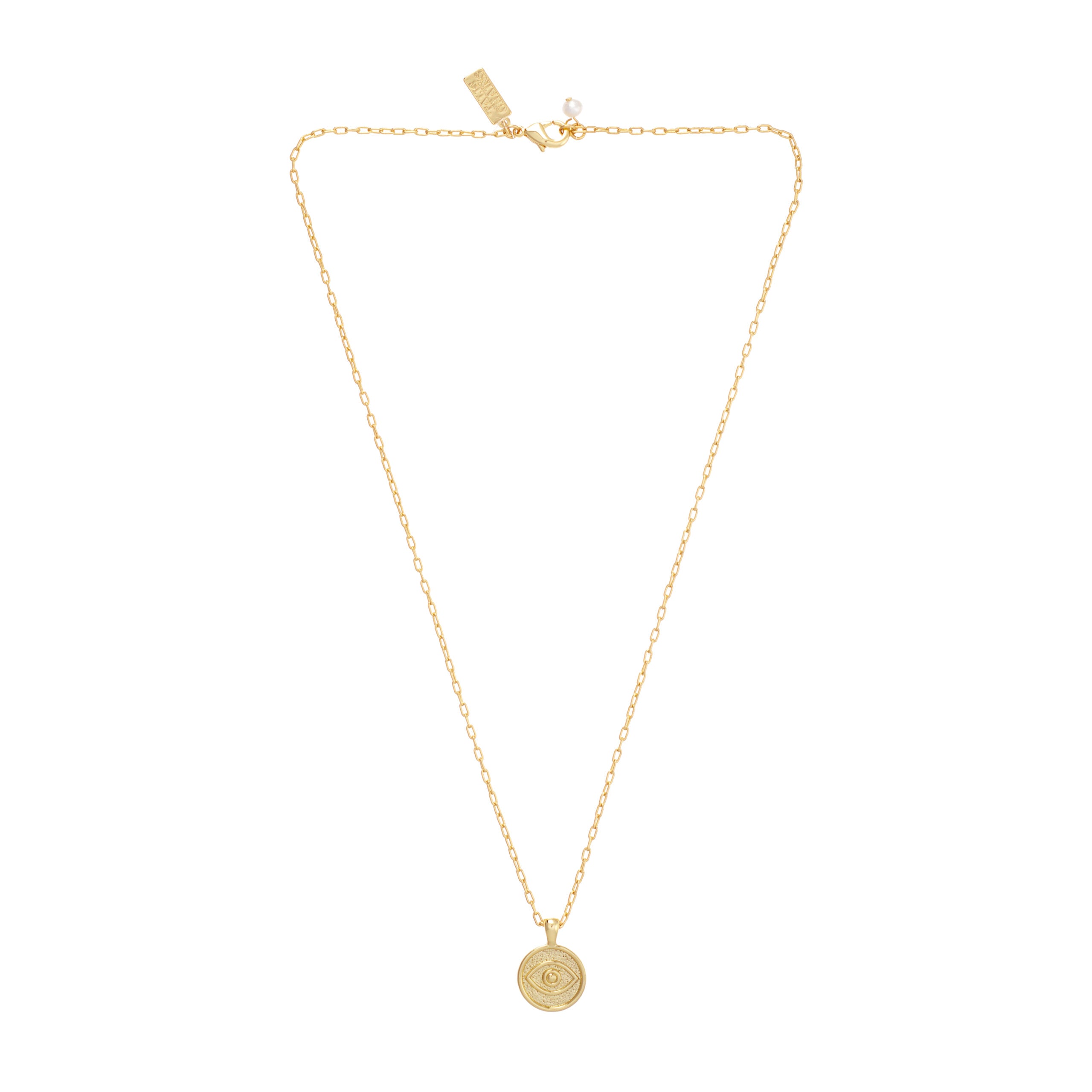 Talis Chains Evil Eye Pendant Necklace- Gold