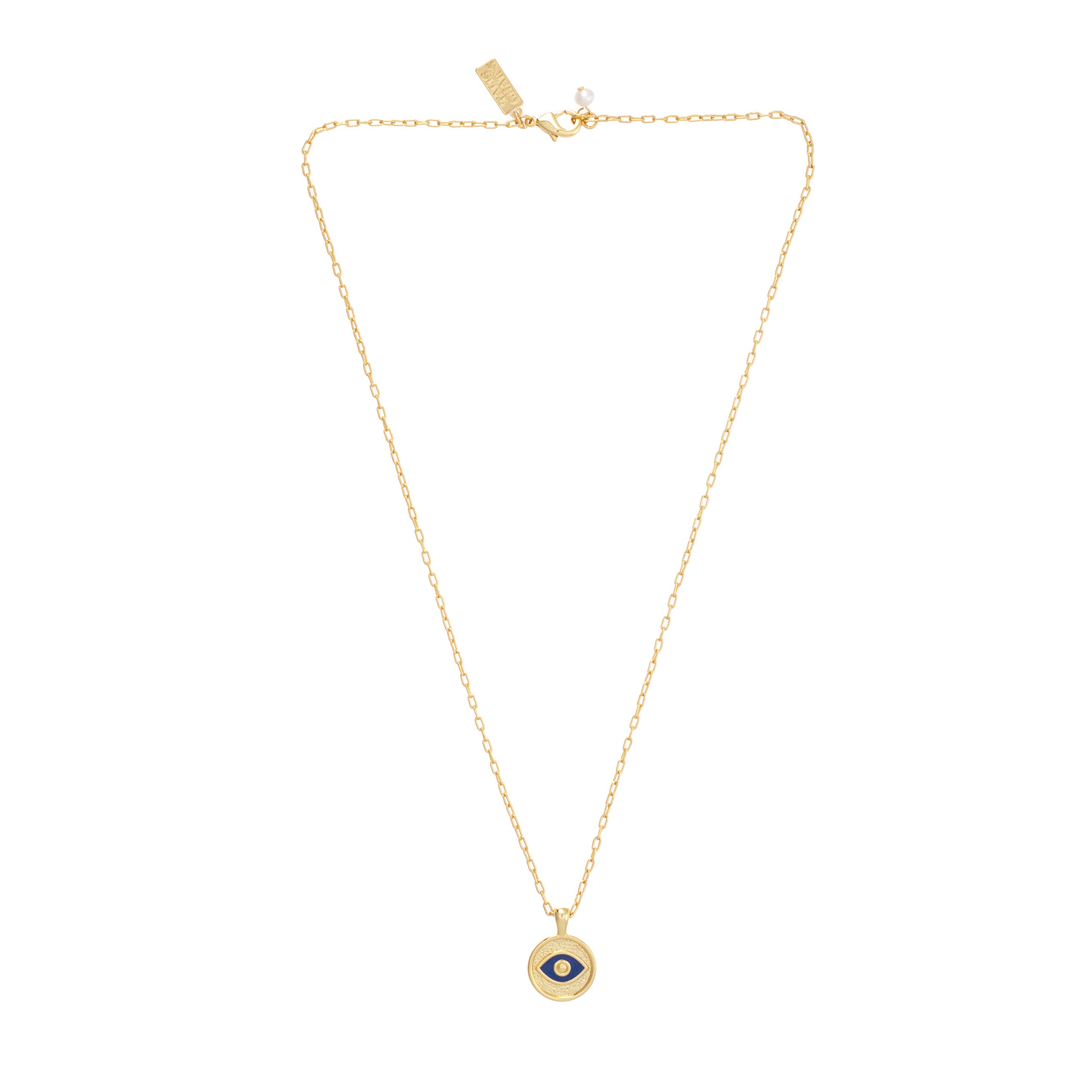 Talis Chains Evil Eye Pendant Necklace- Navy