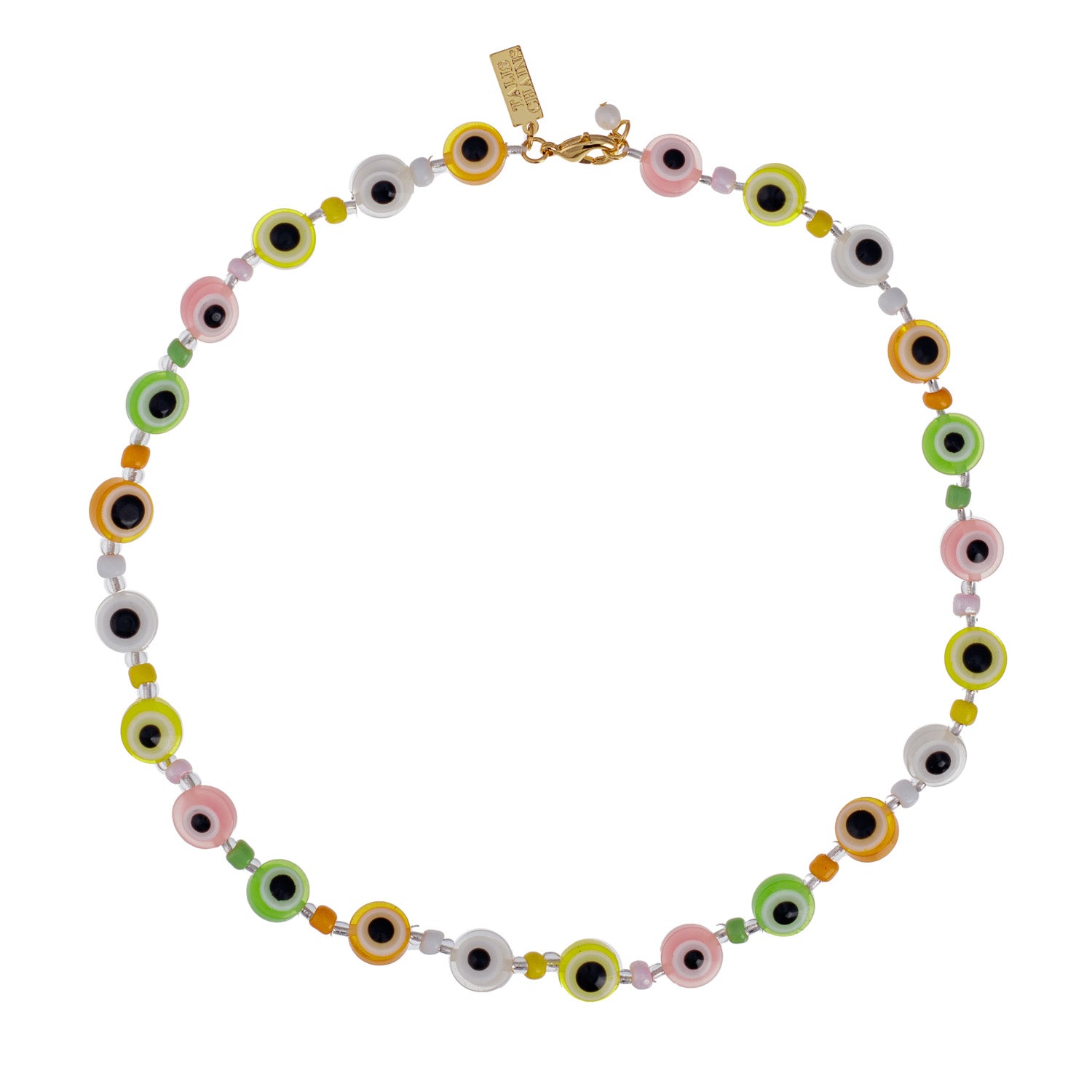 Talis Chains All Eyes on You Beaded Choker- Lime