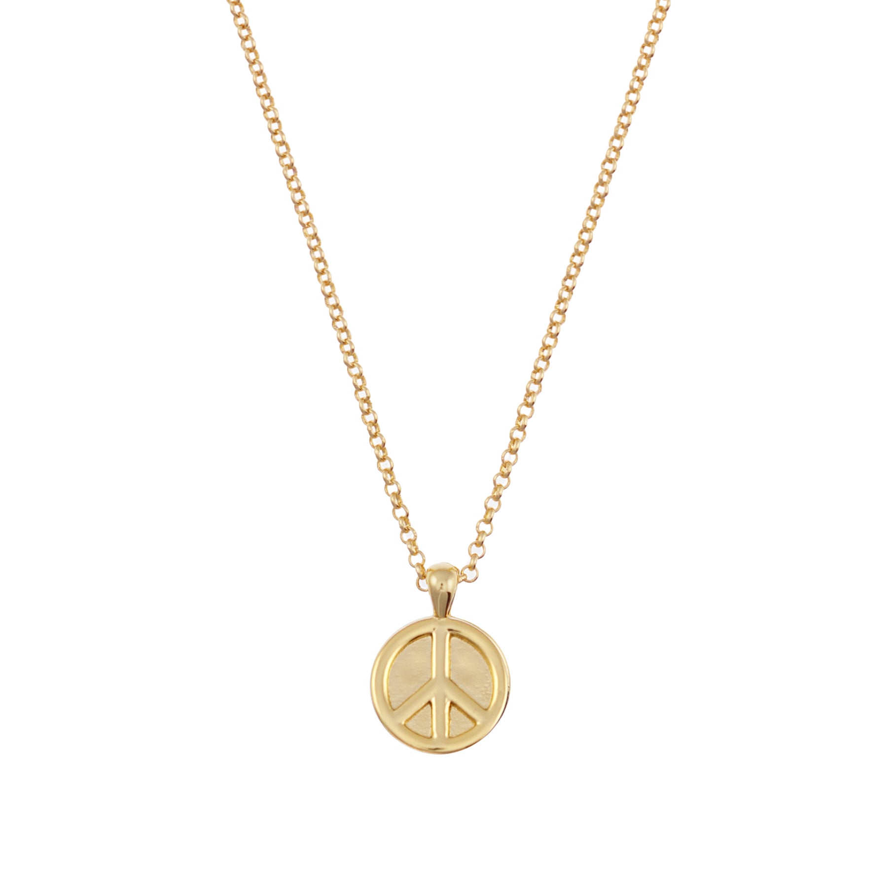 Talis Chains Peace Pendant Necklace- Gold