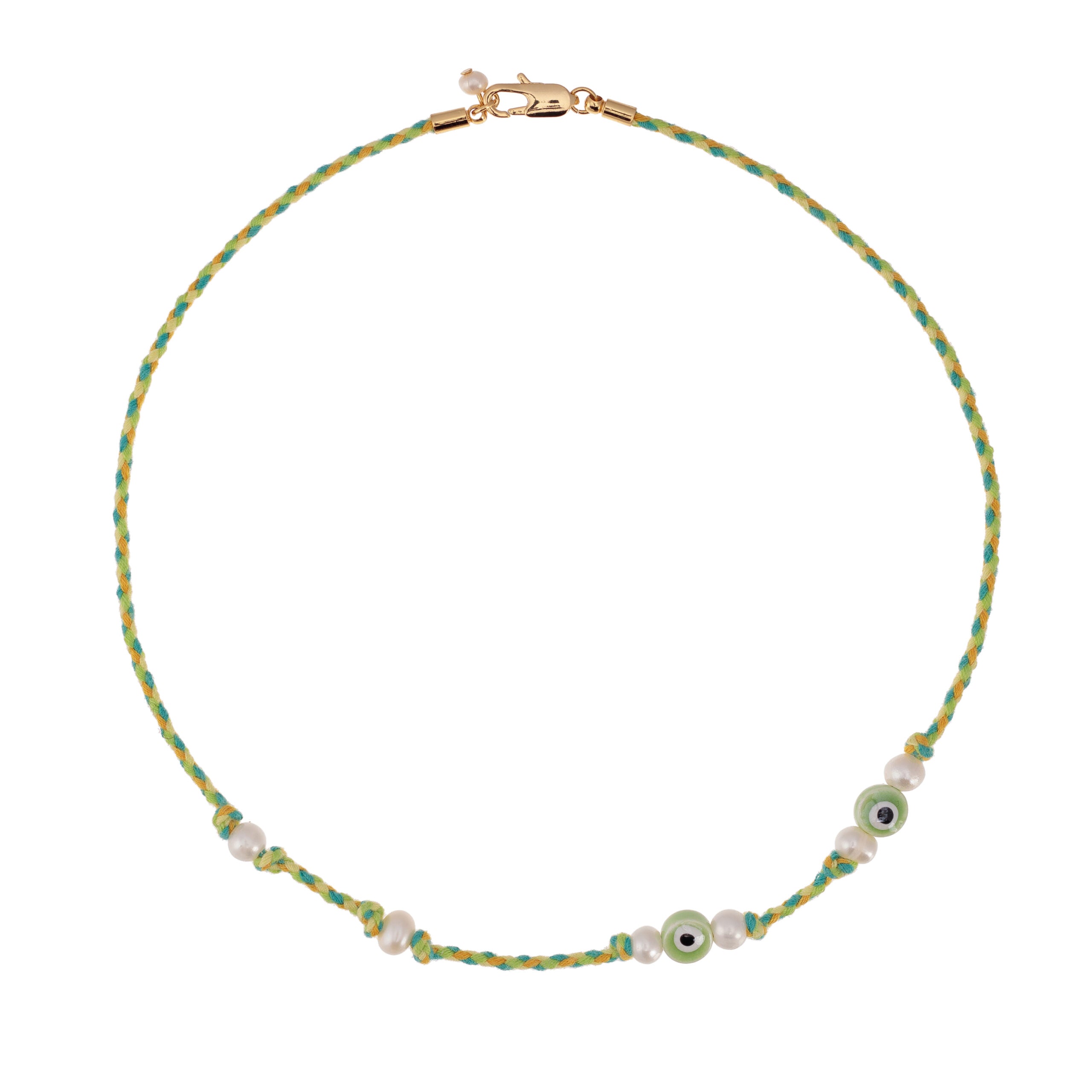 Talis Chains Santorini Cord Necklace- Lime