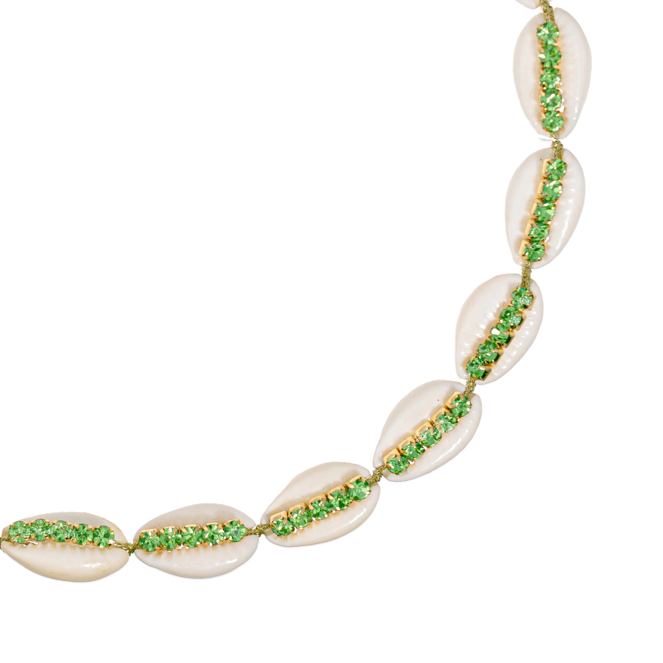 Talis Chains Shell Necklace Lime