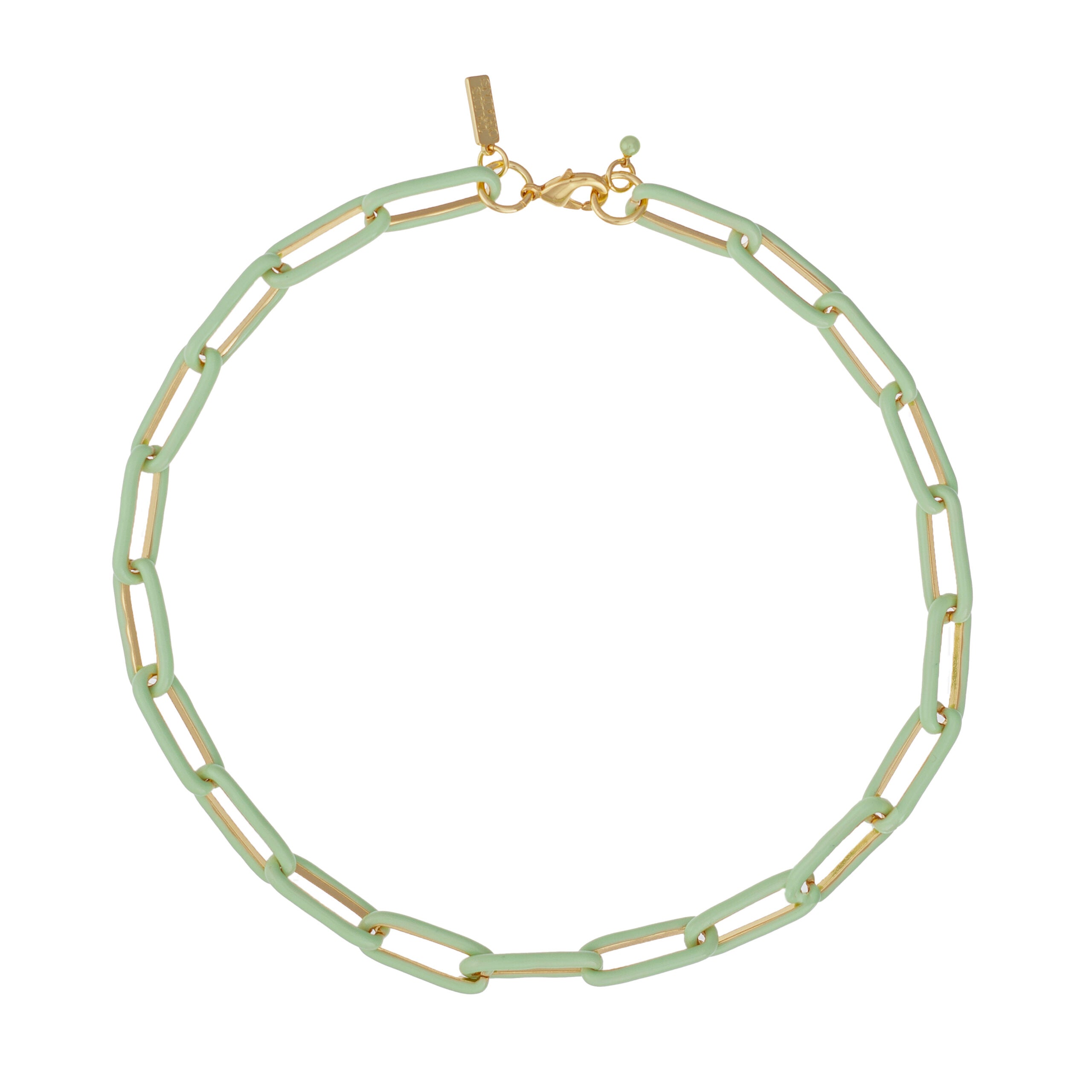 Talis Chains Enamel Chain Necklace- Mint