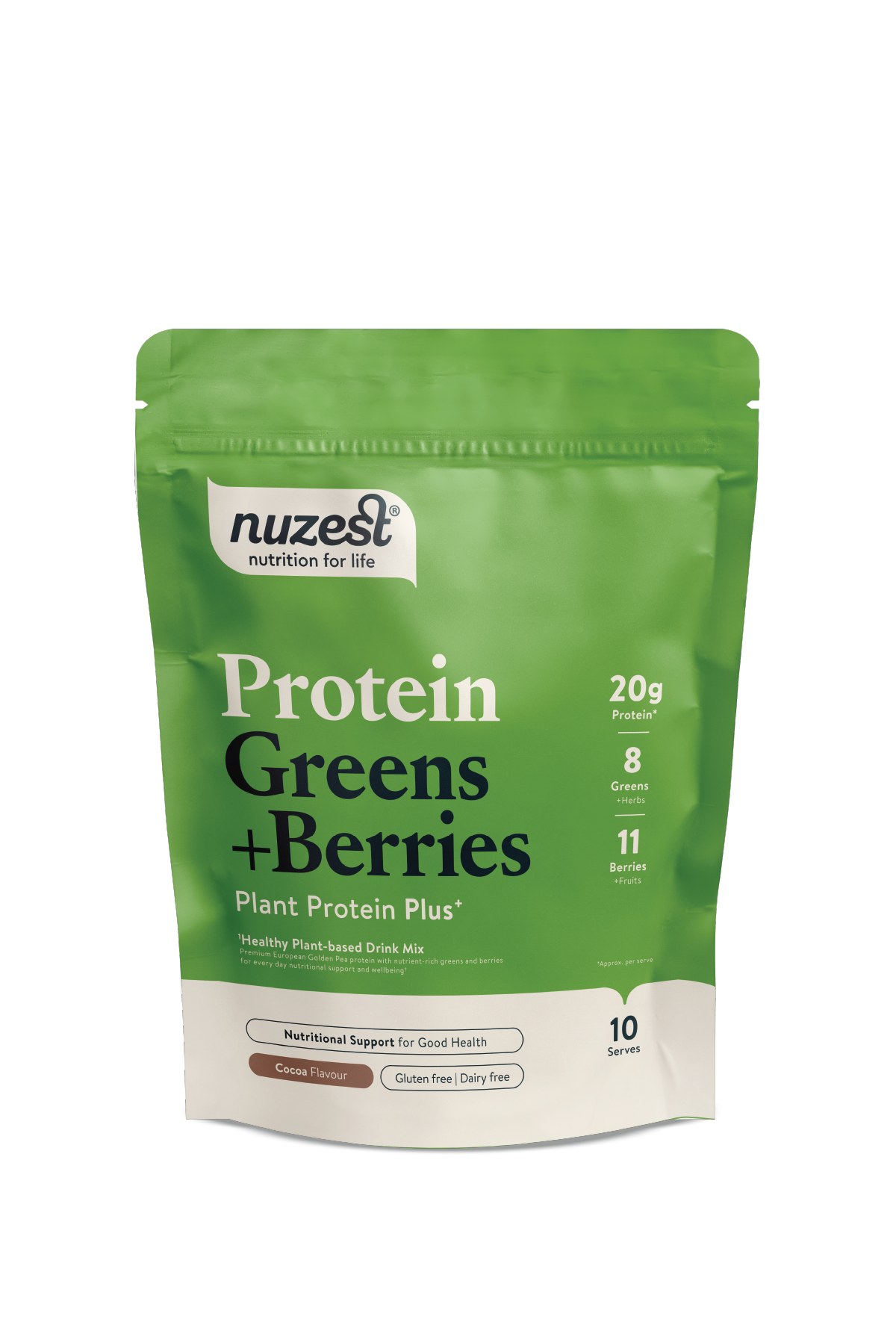 Nuzest Protein Greens + Berries Cocoa Flavour
