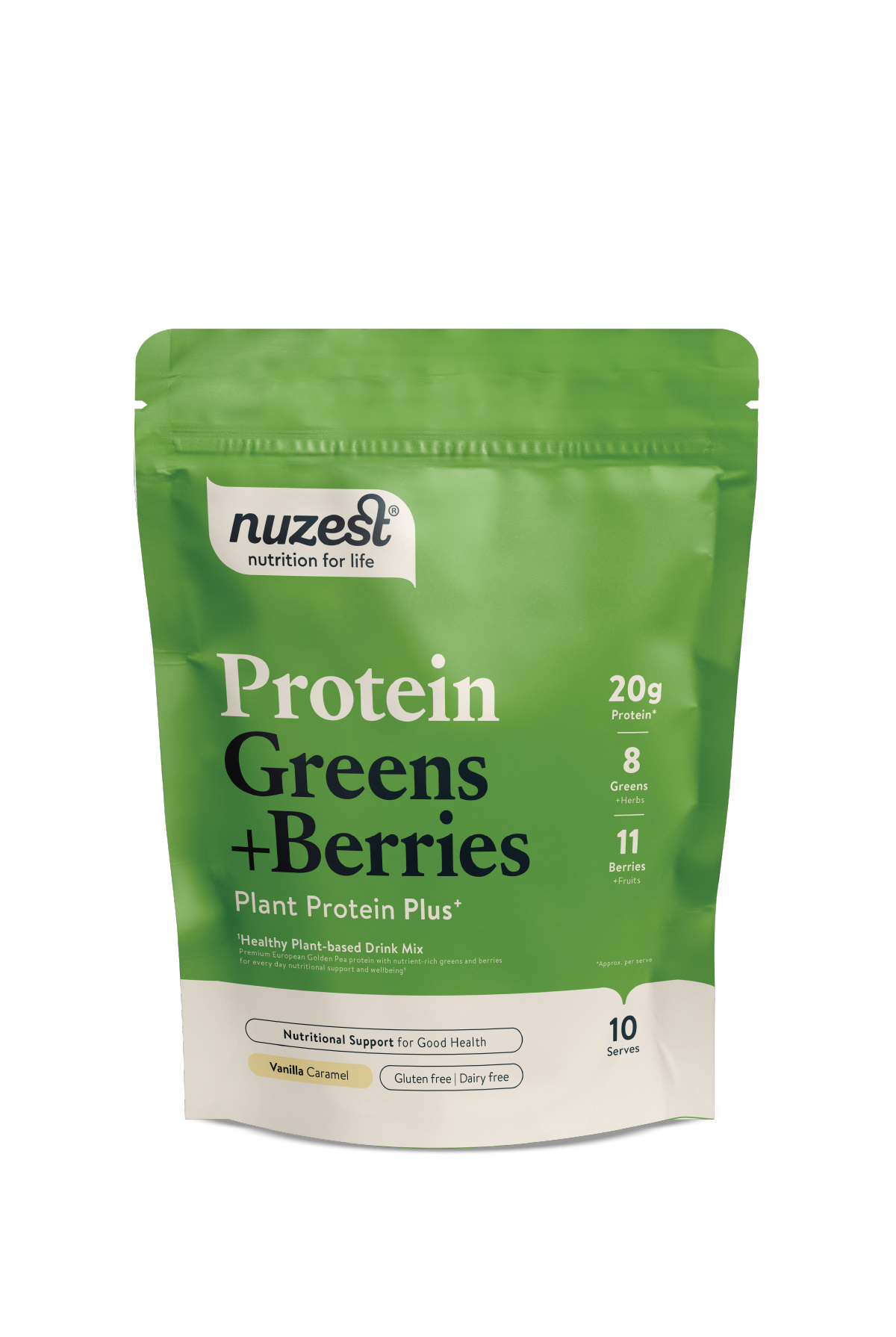 Nuzest Protein Greens + Berries Vanilla Caramel