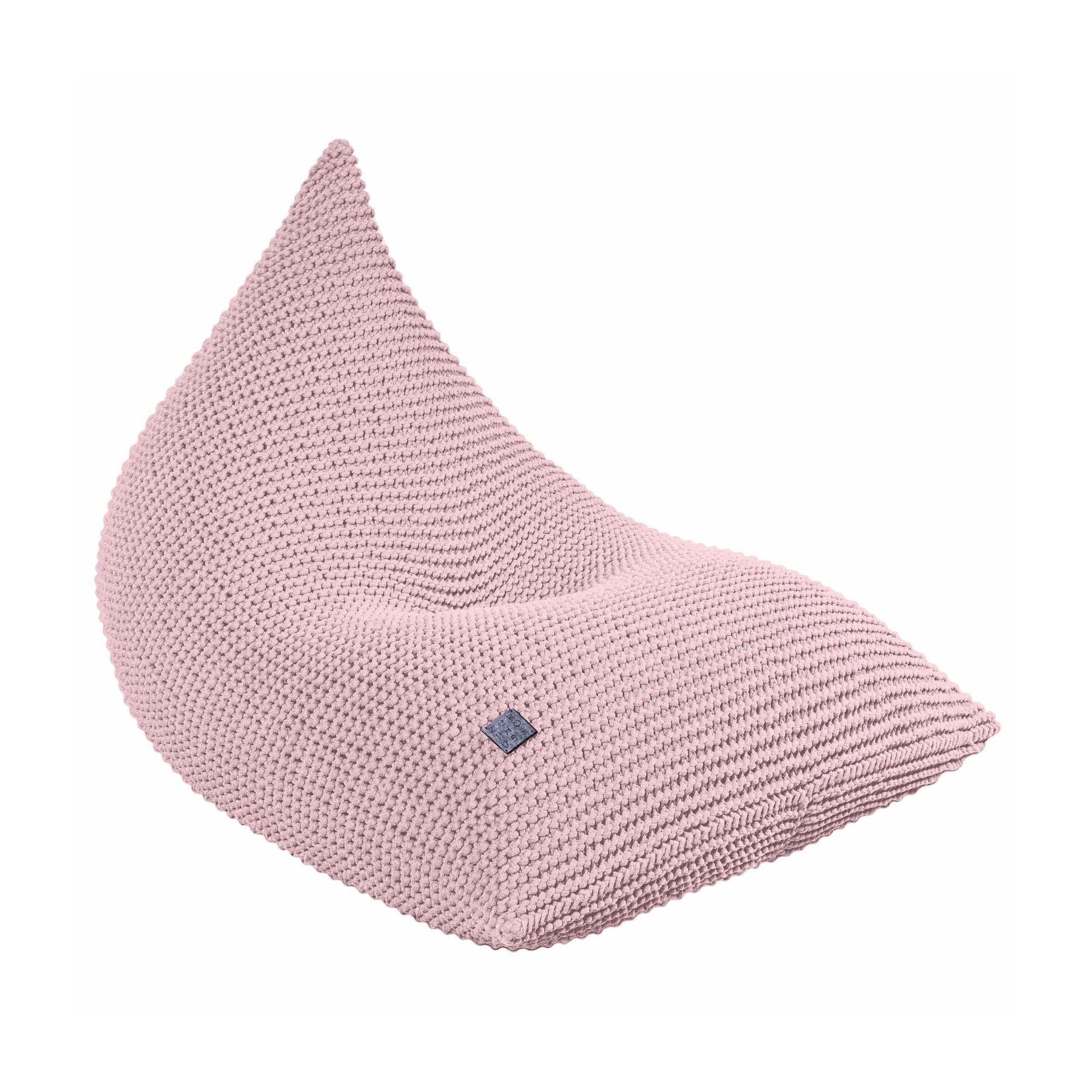 Zuri House Knitted Bean Bag KIDS | PALE PINK - UNFILLED 70 x 100 x 70cm