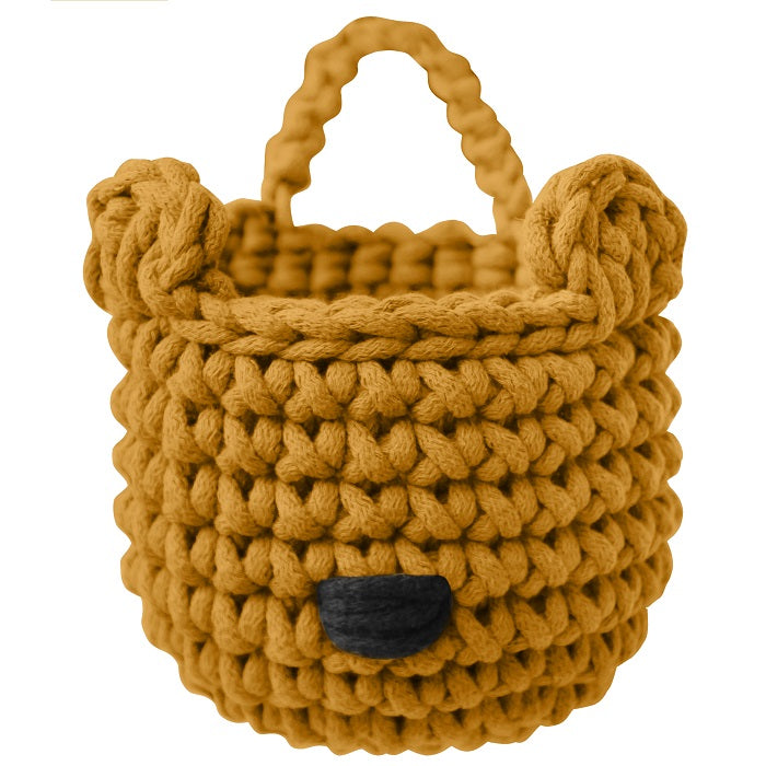 Zuri House Bear Basket | MUSTARD - without handle