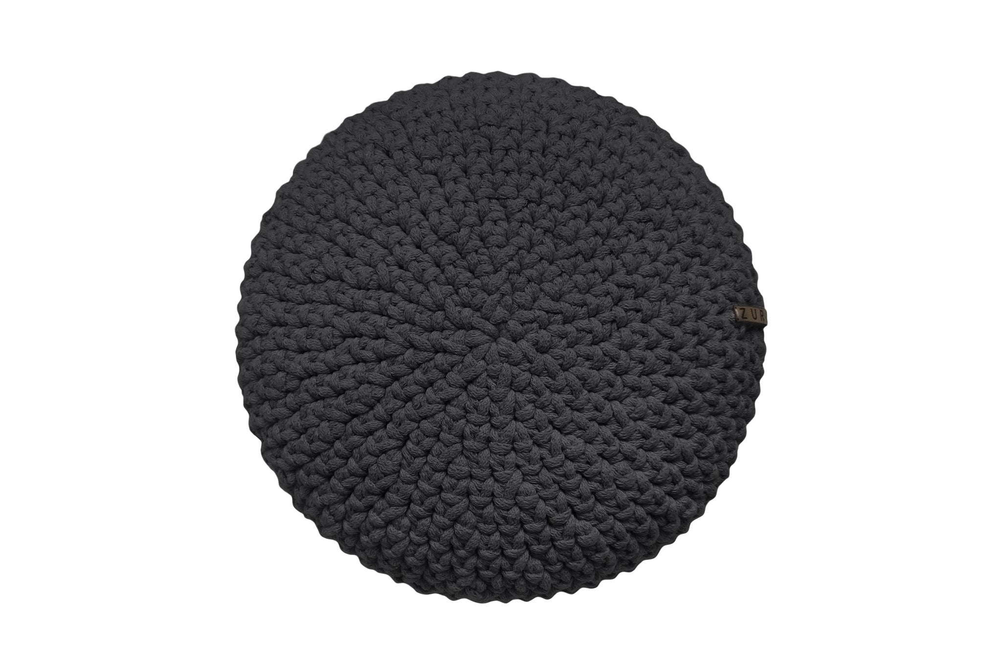 Zuri House Crochet Round Cushion | CHARCOAL - Large 45cm