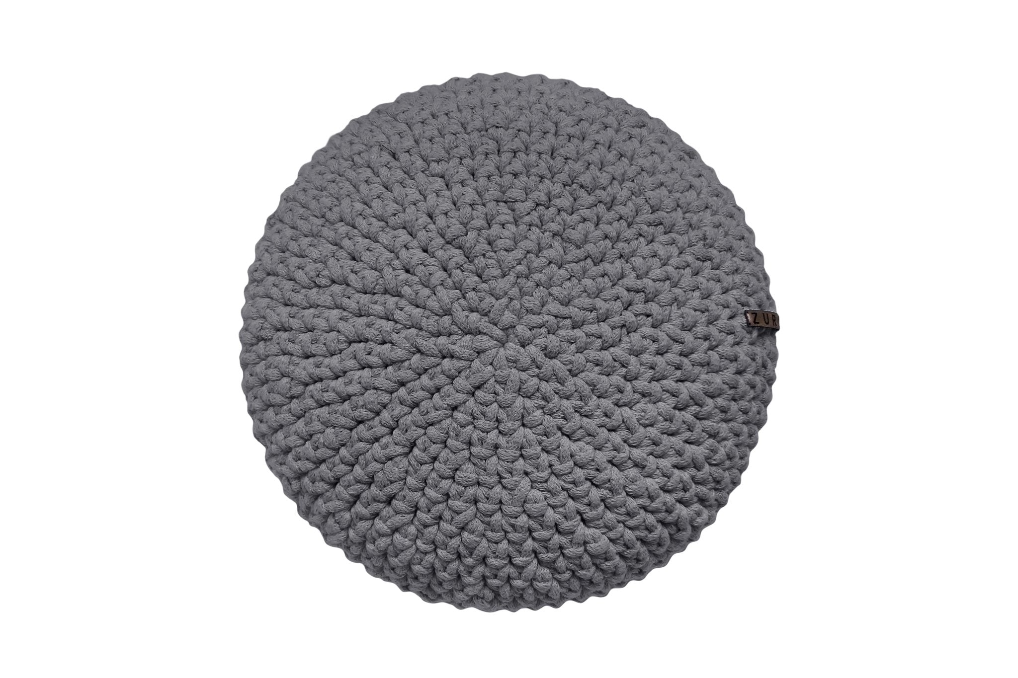 Zuri House Crochet Round Cushion | DARK GREY - Large 45cm