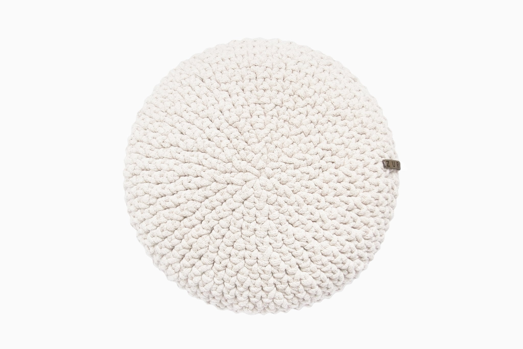 Zuri House Crochet Round Cushion | IVORY - Large 45cm