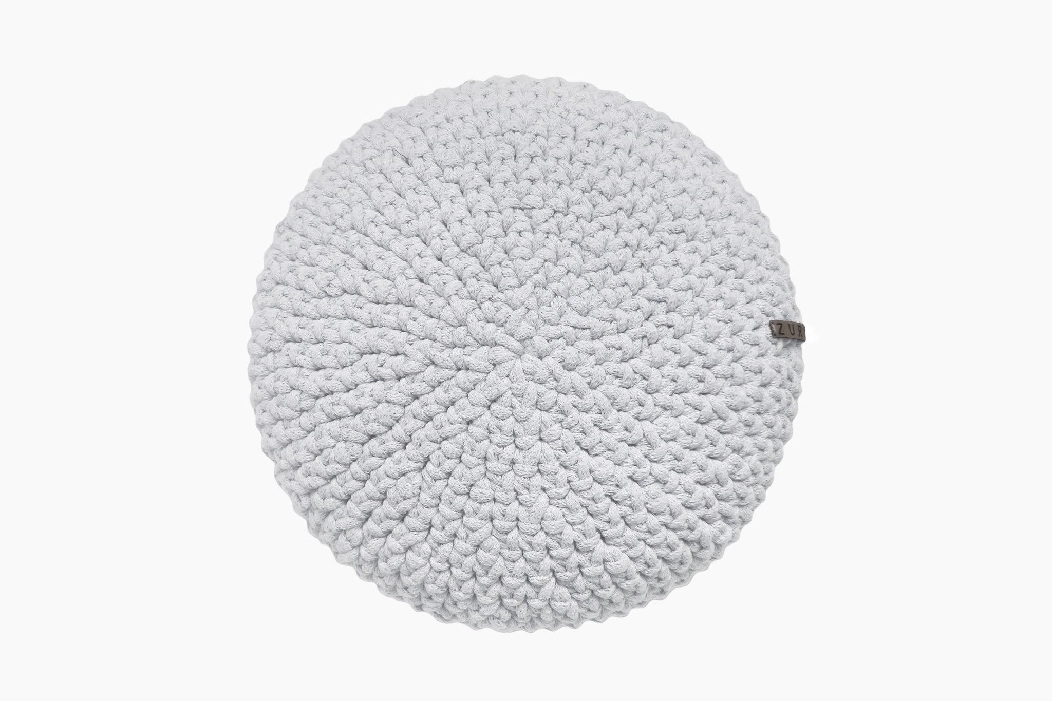 Zuri House Crochet Round Cushion | LIGHT GREY - Large 45cm