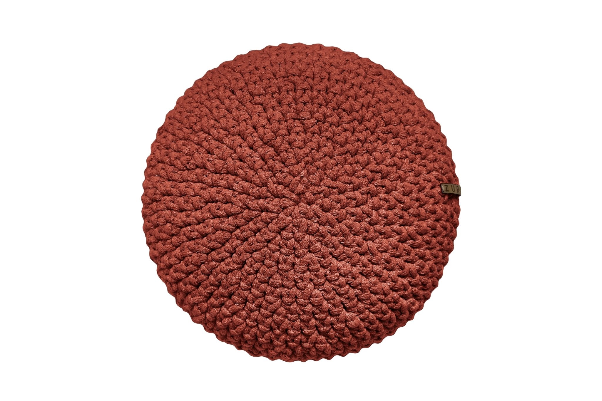 Zuri House Crochet Round Cushion | TERRACOTTA - Large 45cm