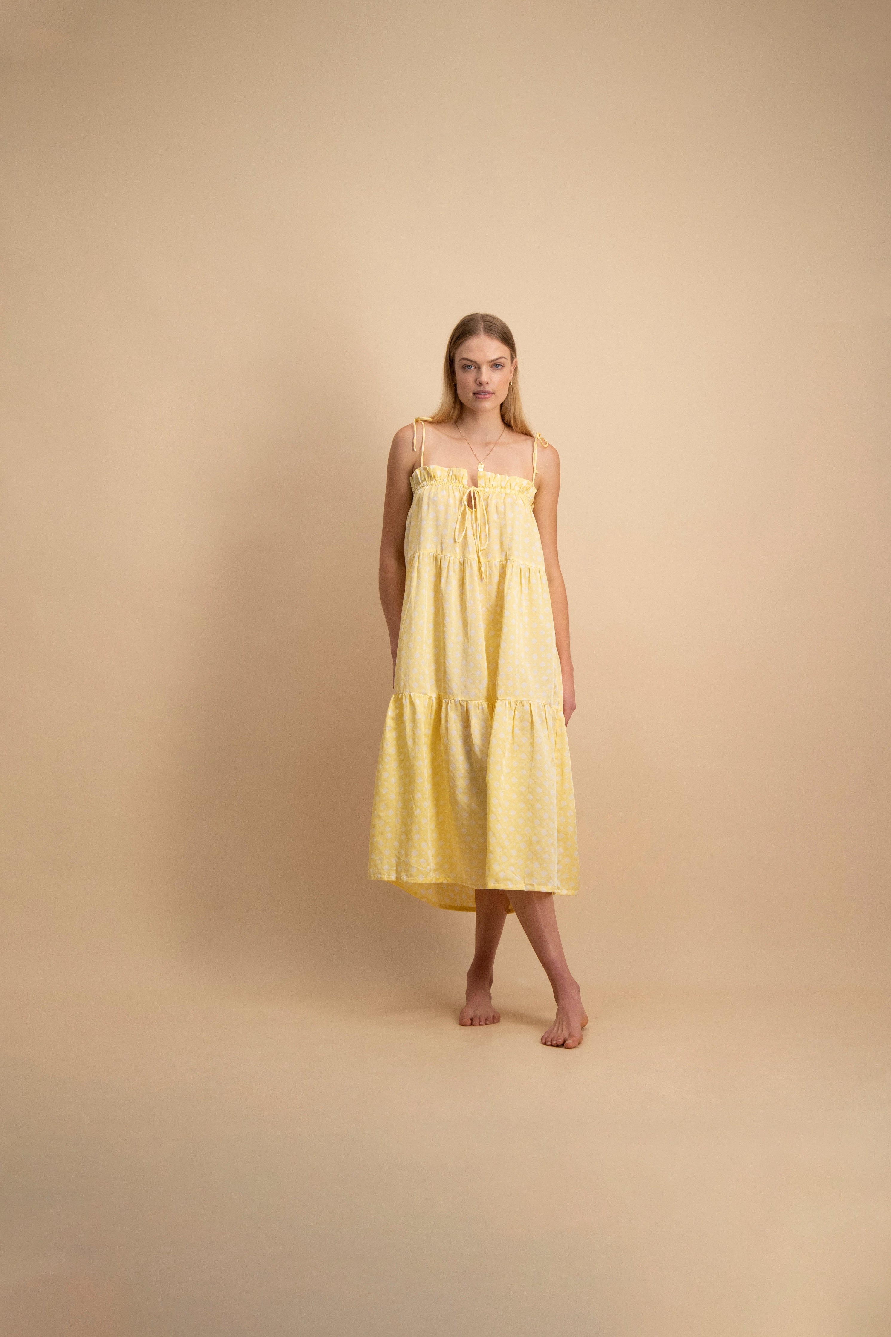 Cloe Cassandro DAISY DRESS MIDI - SOFT LEMON - XS product