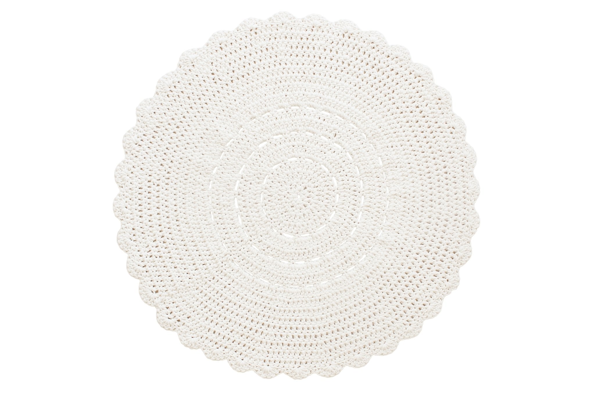 Zuri House Crochet Doily Rug | IVORY - 90 cm