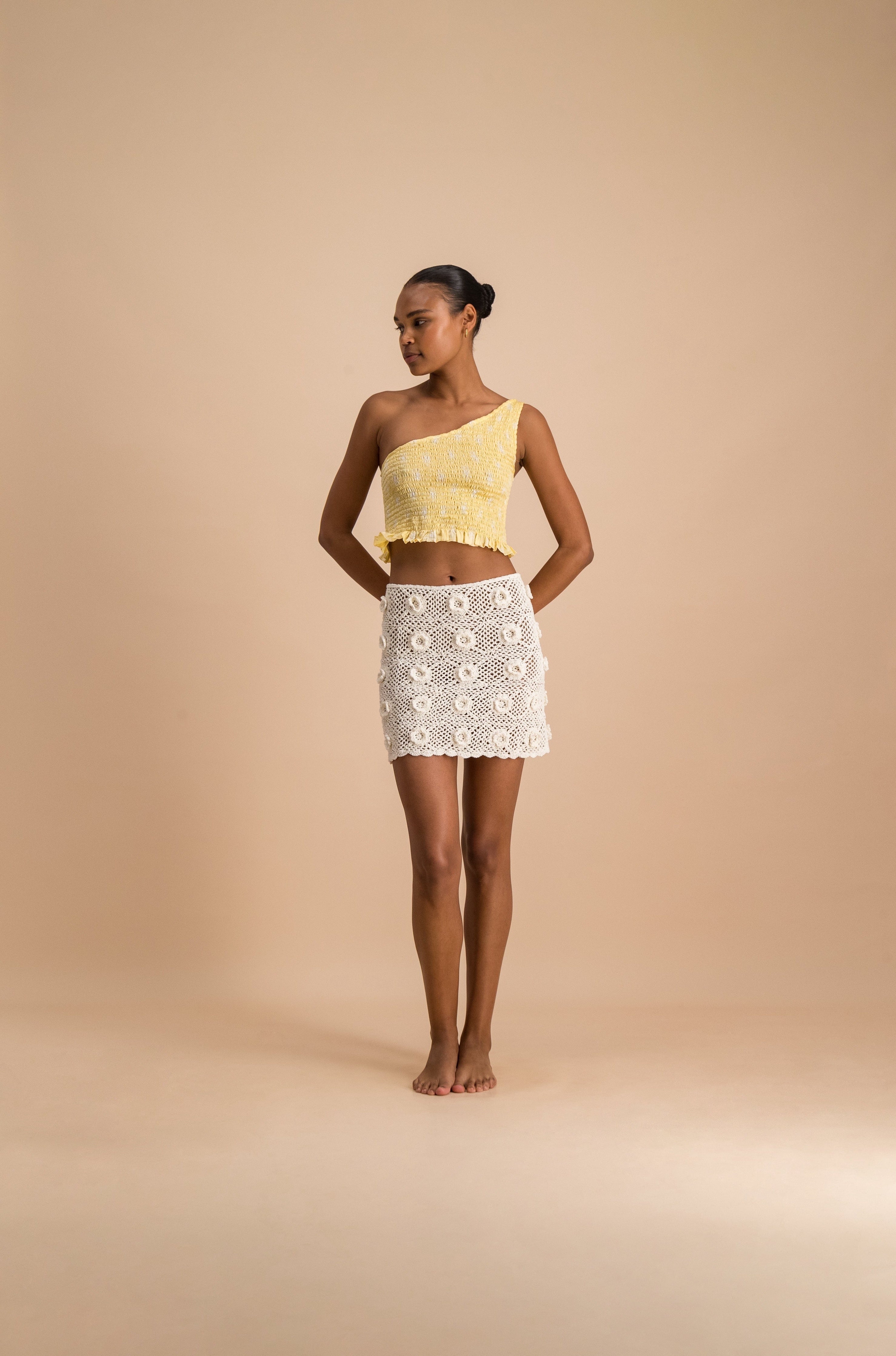 Cloe Cassandro TARA TOP - SOFT LEMON - M