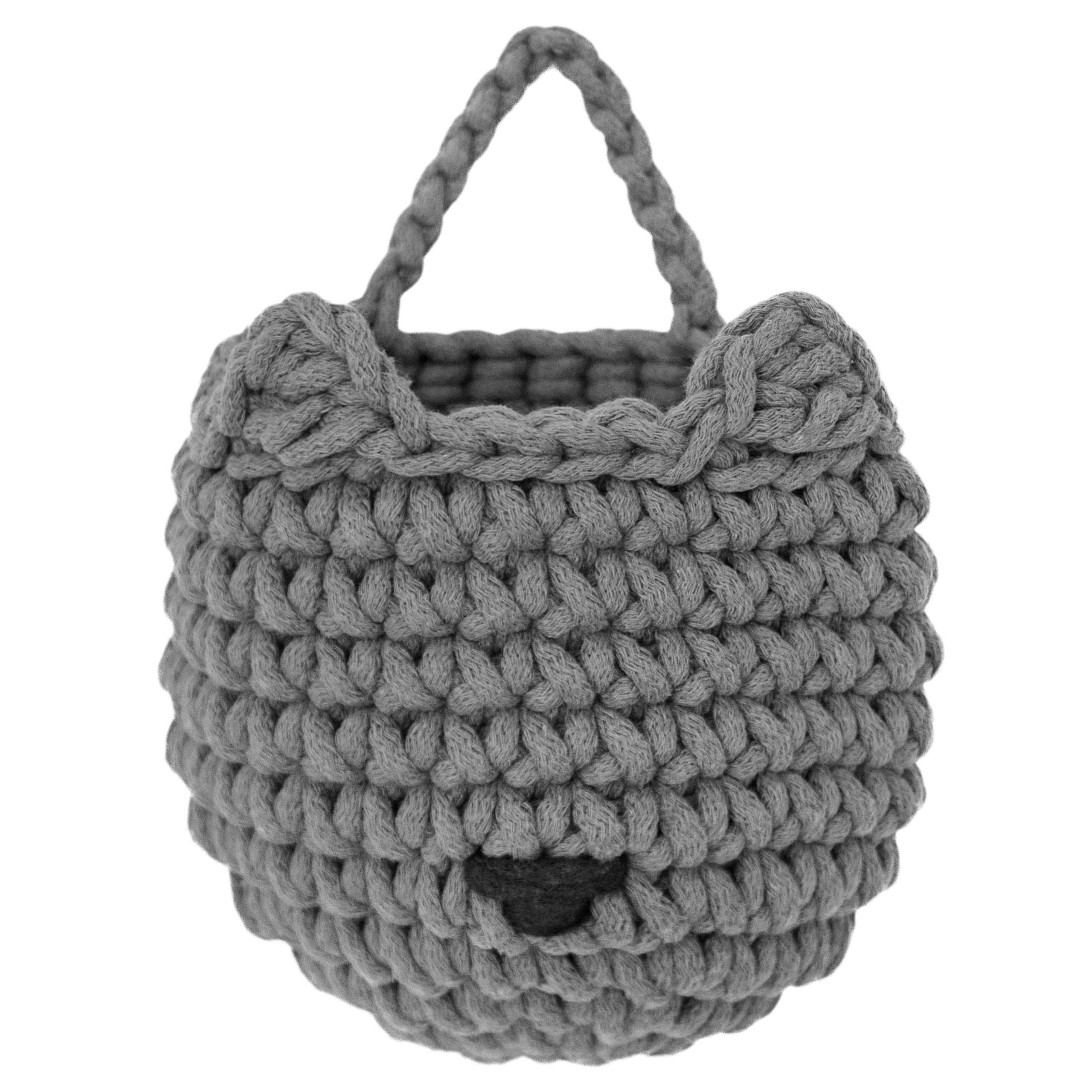 Zuri House Fox Basket | GREY - with handle