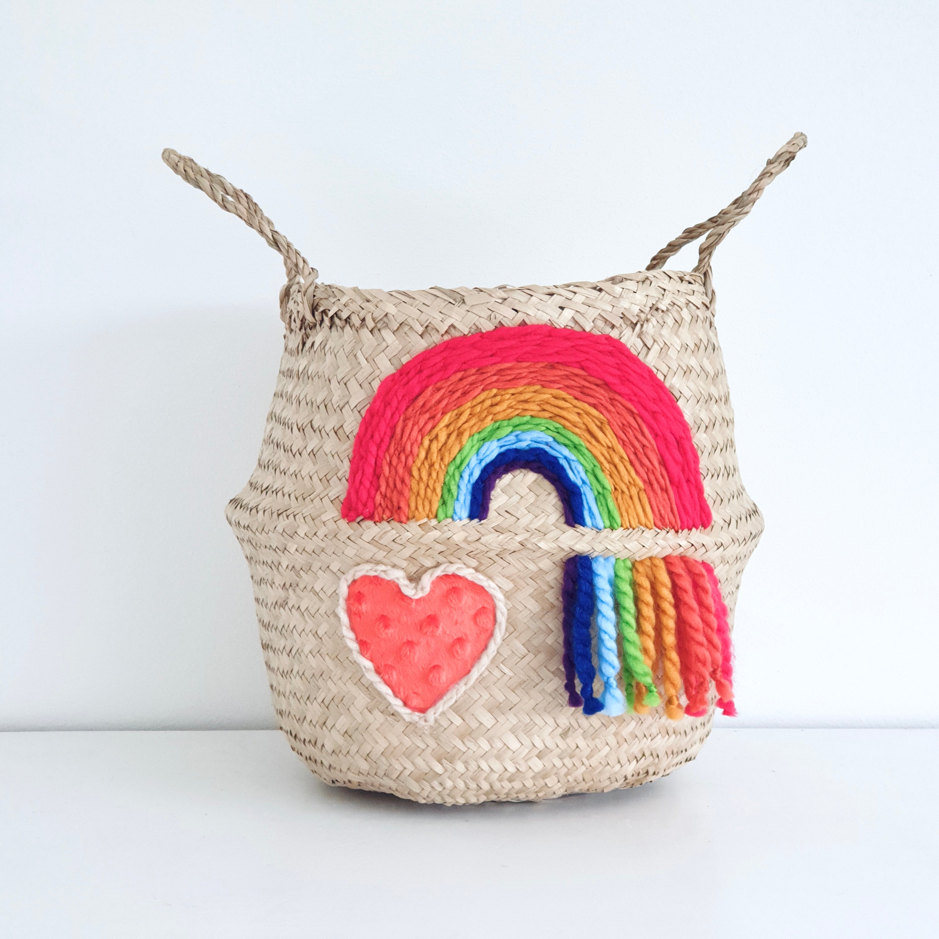 Bellybambino Rainbow and Heart Basket - Large