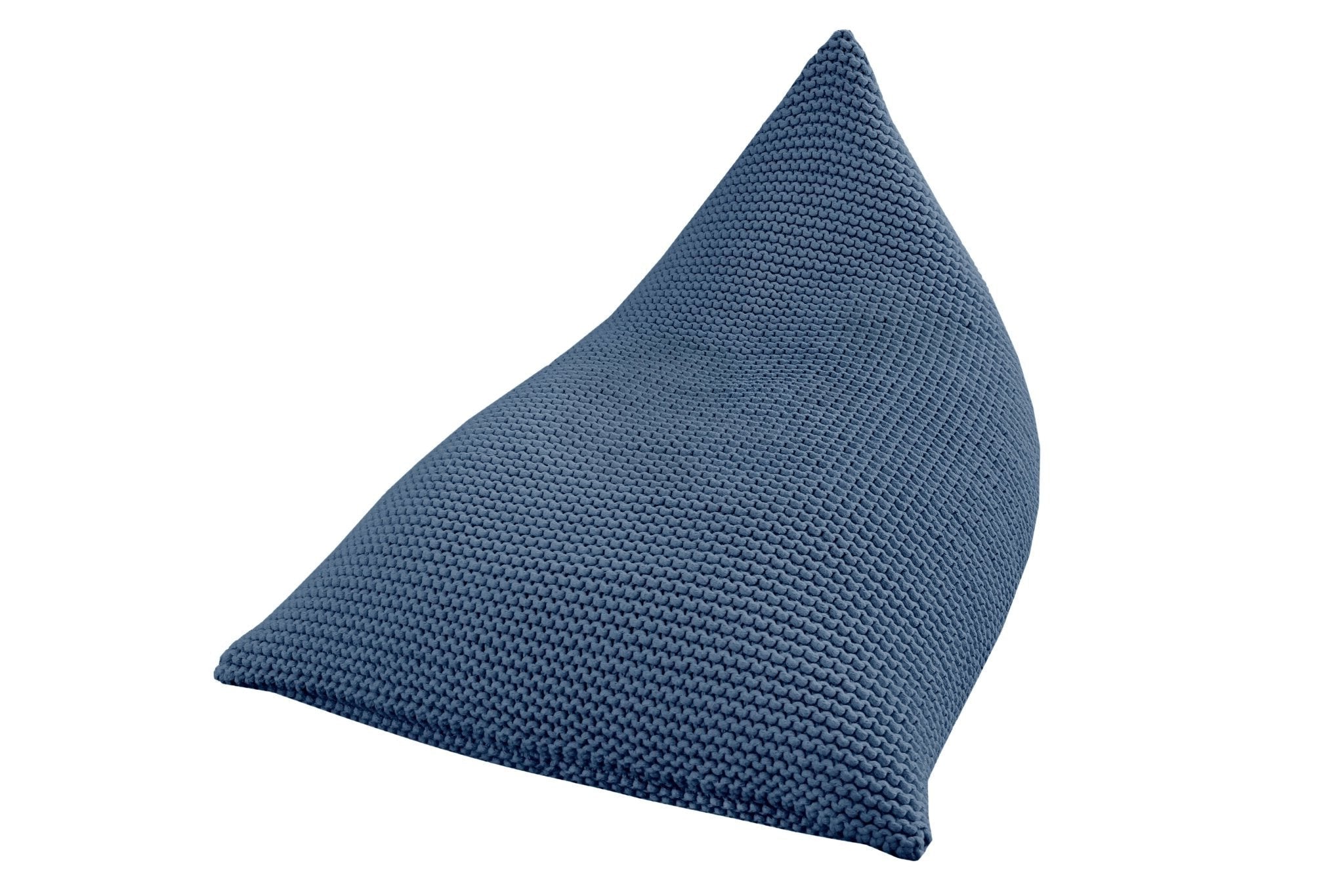 Zuri House Knitted Bean Bag | DENIM BLUE - UNFILLED 90 x 120 x 90cm / 36'' x 48'' x 36''