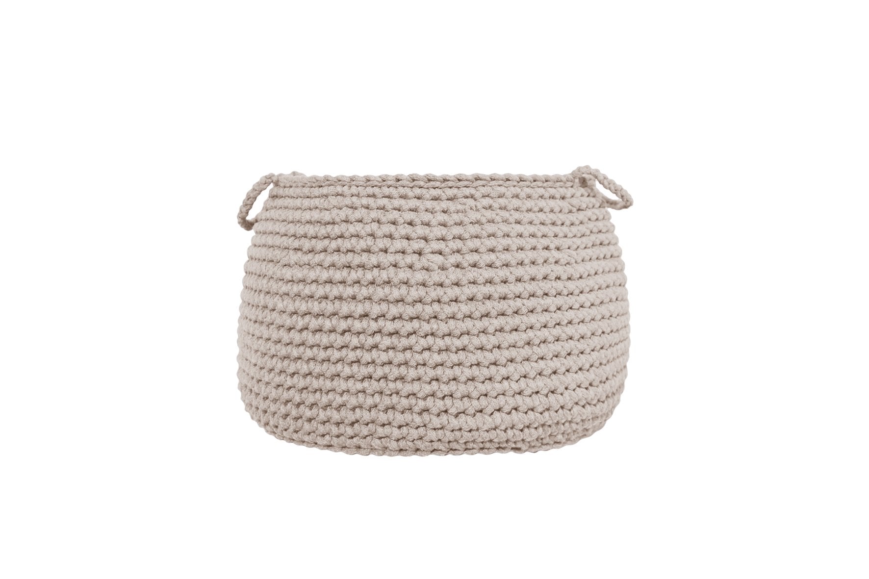 Zuri House Crochet Basket, Size L | BEIGE