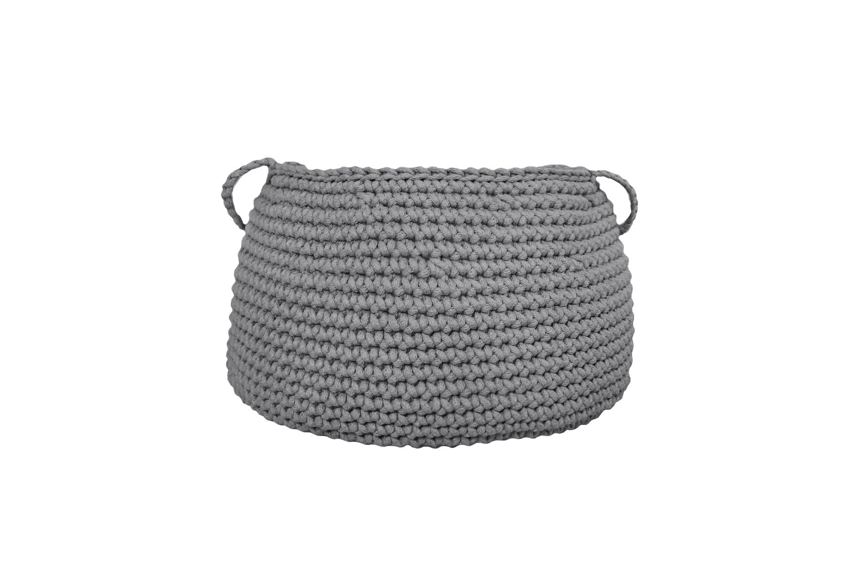 Zuri House Crochet Basket, Size L | DARK GREY