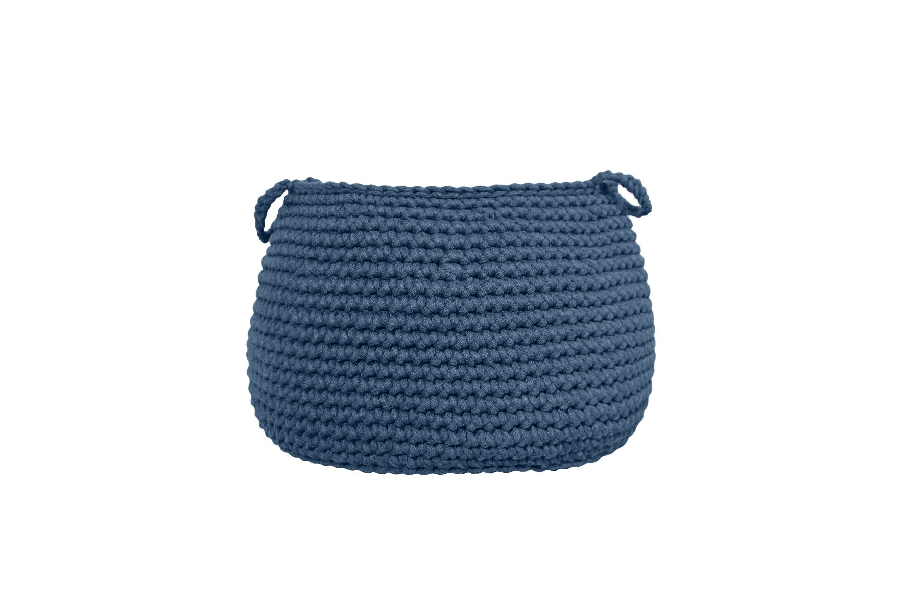 Zuri House Crochet Basket, Size L | DENIM BLUE