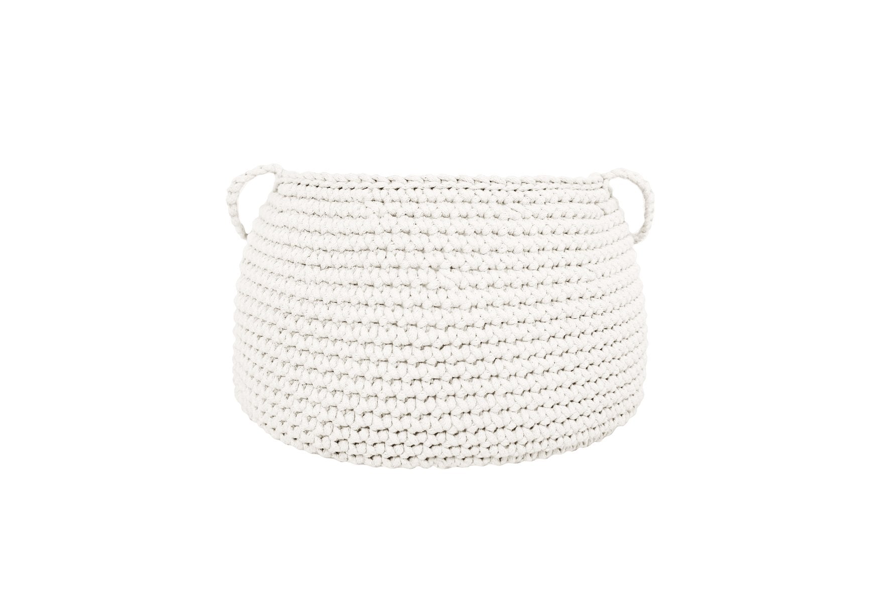 Zuri House Crochet Basket, Size L | IVORY