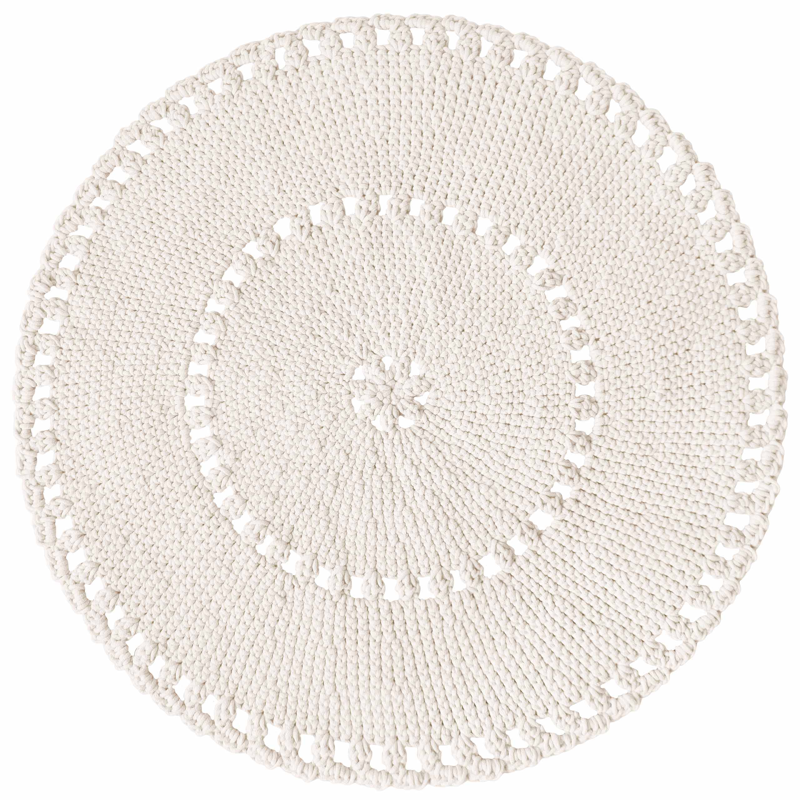 Zuri House Crochet BOHO Rug | IVORY - 150 cm