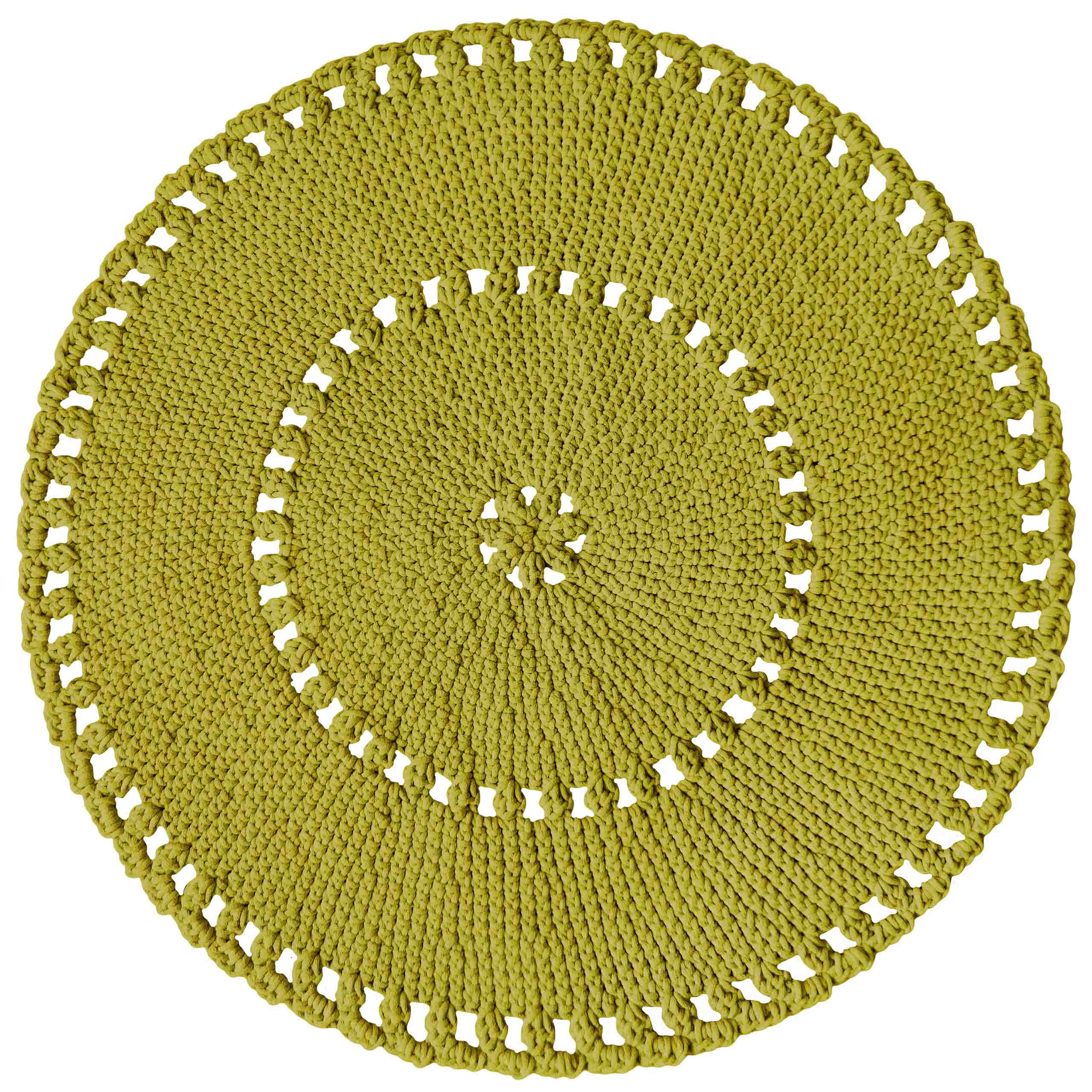Zuri House Crochet BOHO Rug | GOLDEN KIWI - 150 cm