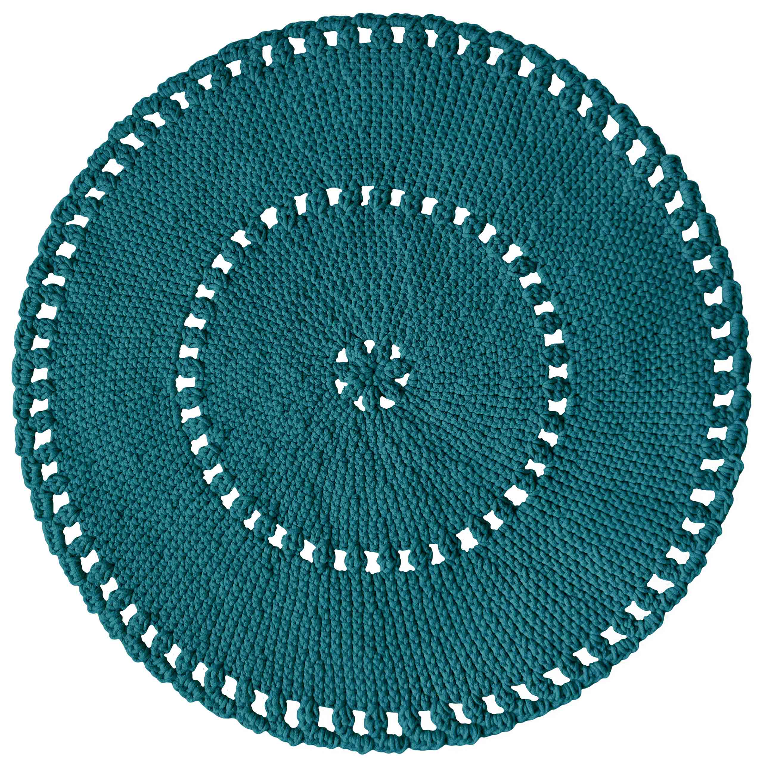 Zuri House Crochet BOHO Rug | OCEAN BLUE - 140 cm