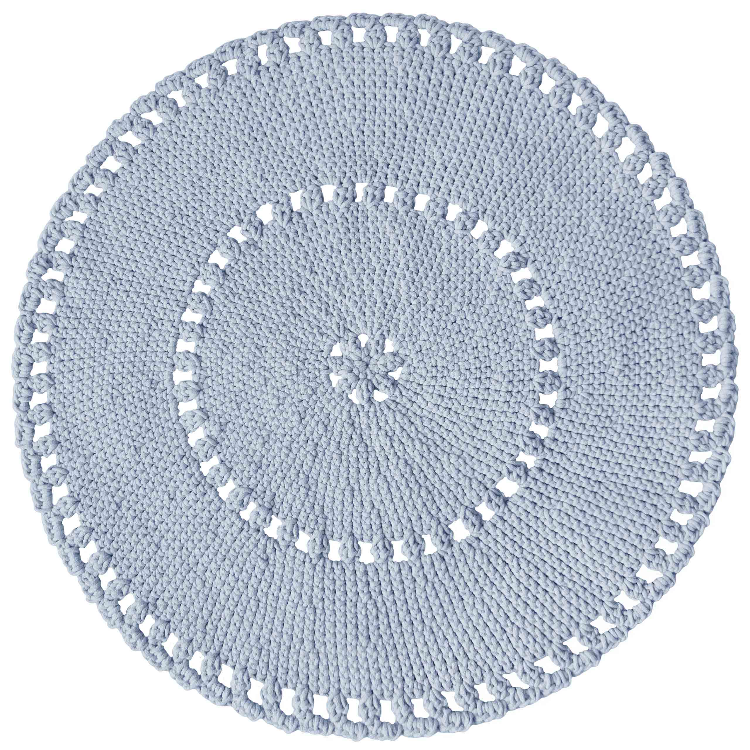 Zuri House Crochet BOHO Rug | BABY BLUE - 150 cm