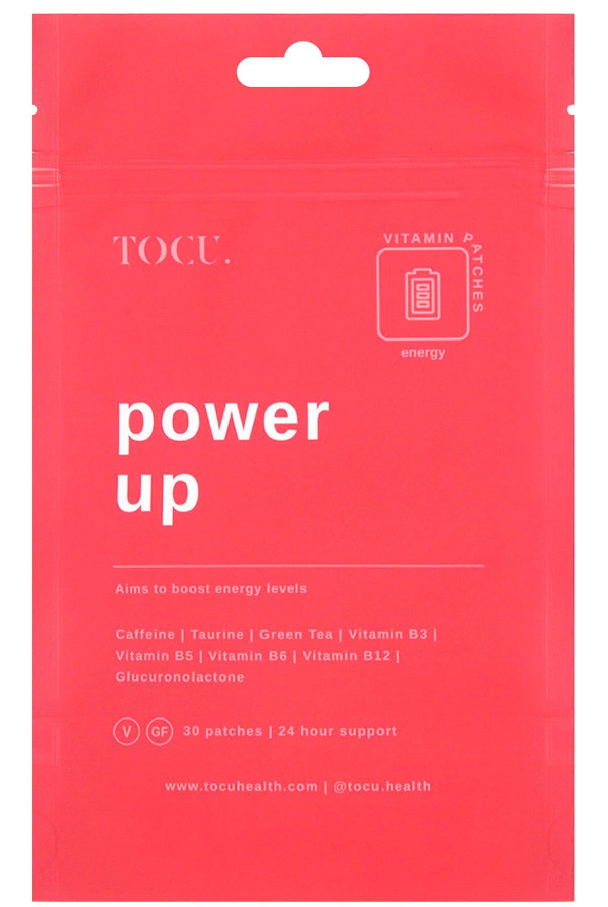 TOCU Power Up Energy Vitamin Patches - 30 patches