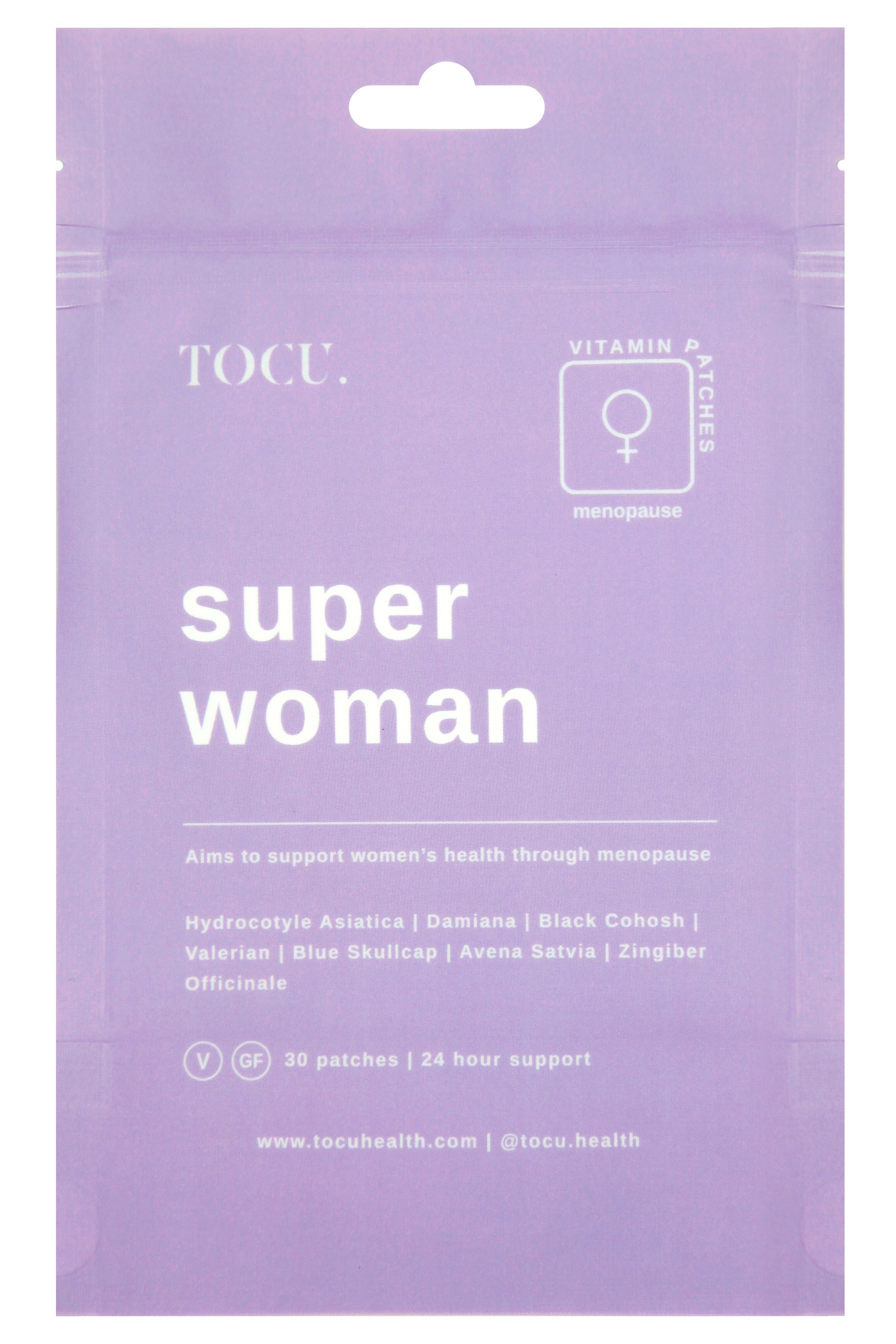 TOCU SUPER WOMAN MENOPAUSE VITAMIN PATCHES - 30 patches