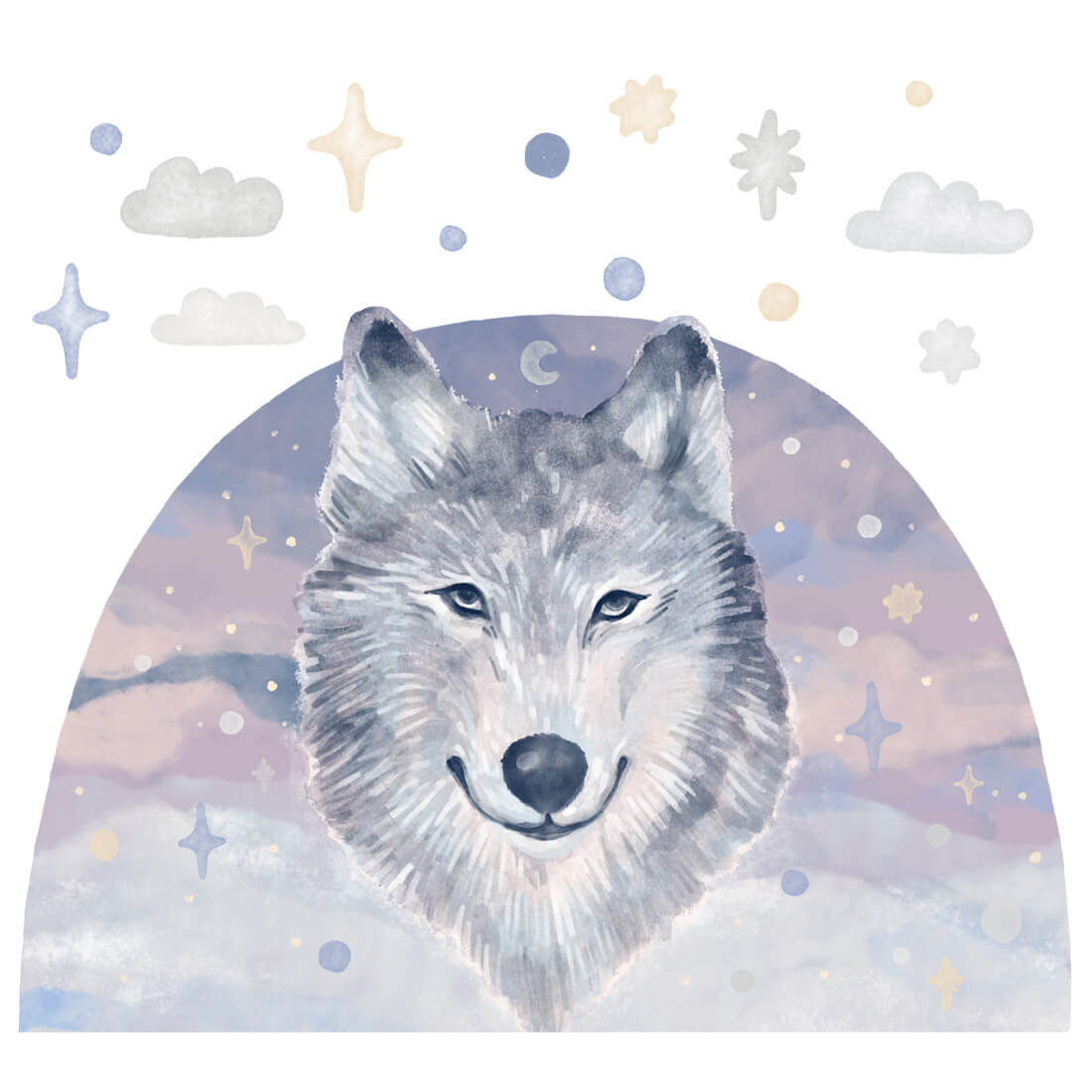 pastelowe love Wall Sticker | Wolf