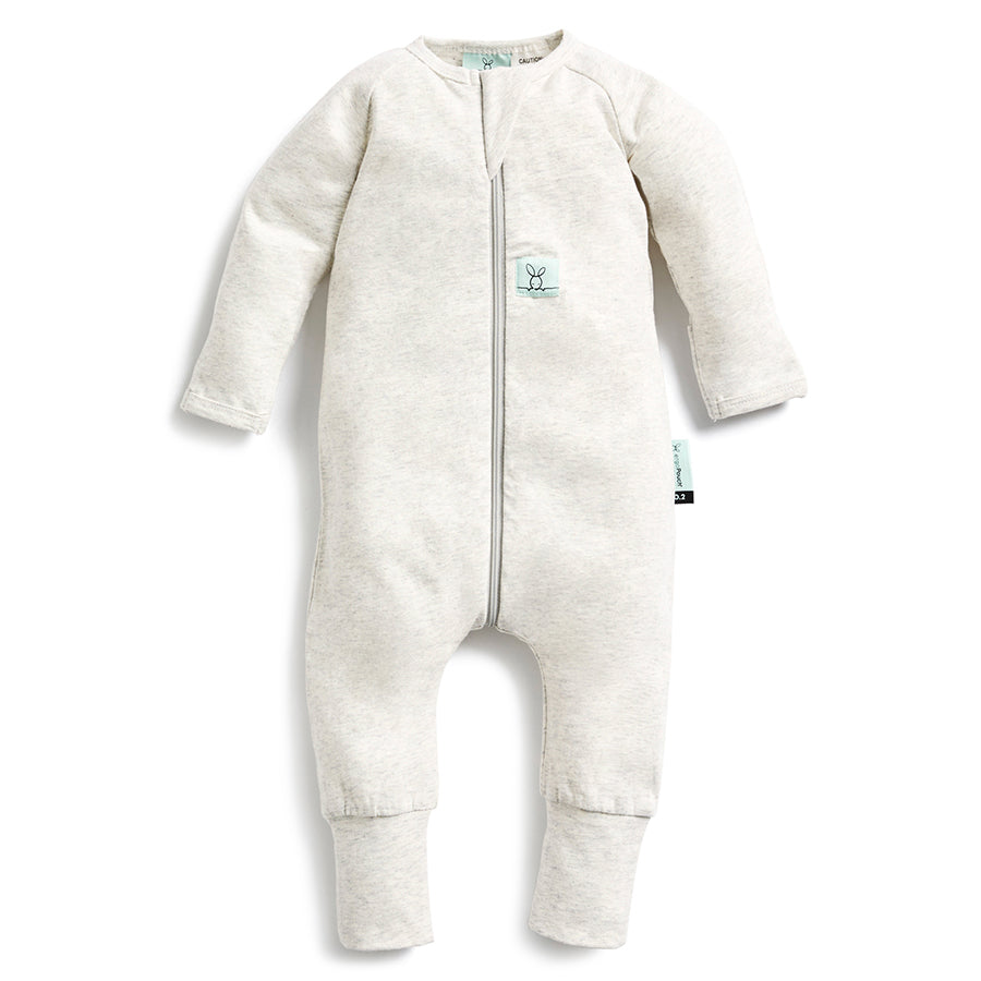 ergoPouch ErgoPouch - Layers Long Sleeve Babygrow - Grey Marle - 0.2 TOG - 2 Year