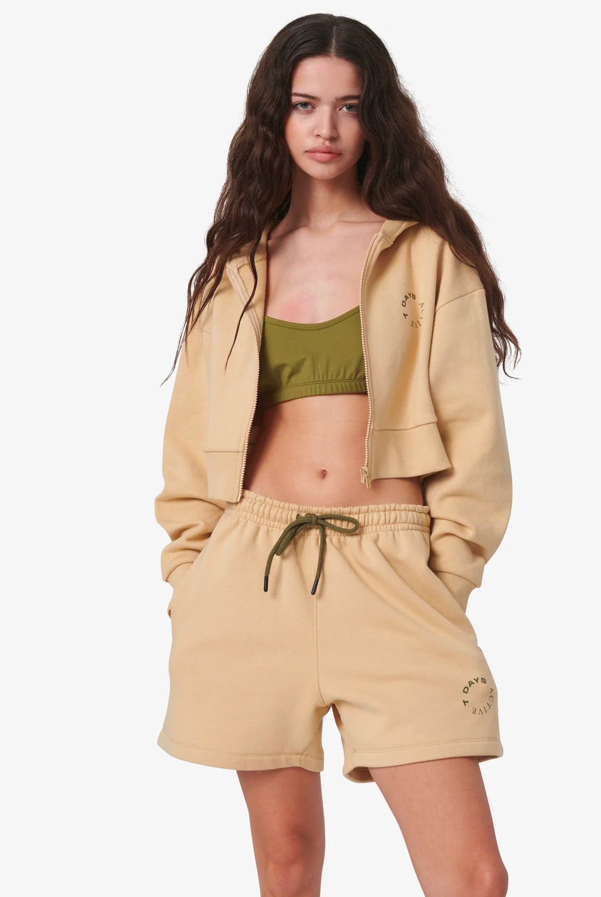 7 DAYS Active Organic Cropped Hoodie - L Mojave Desert