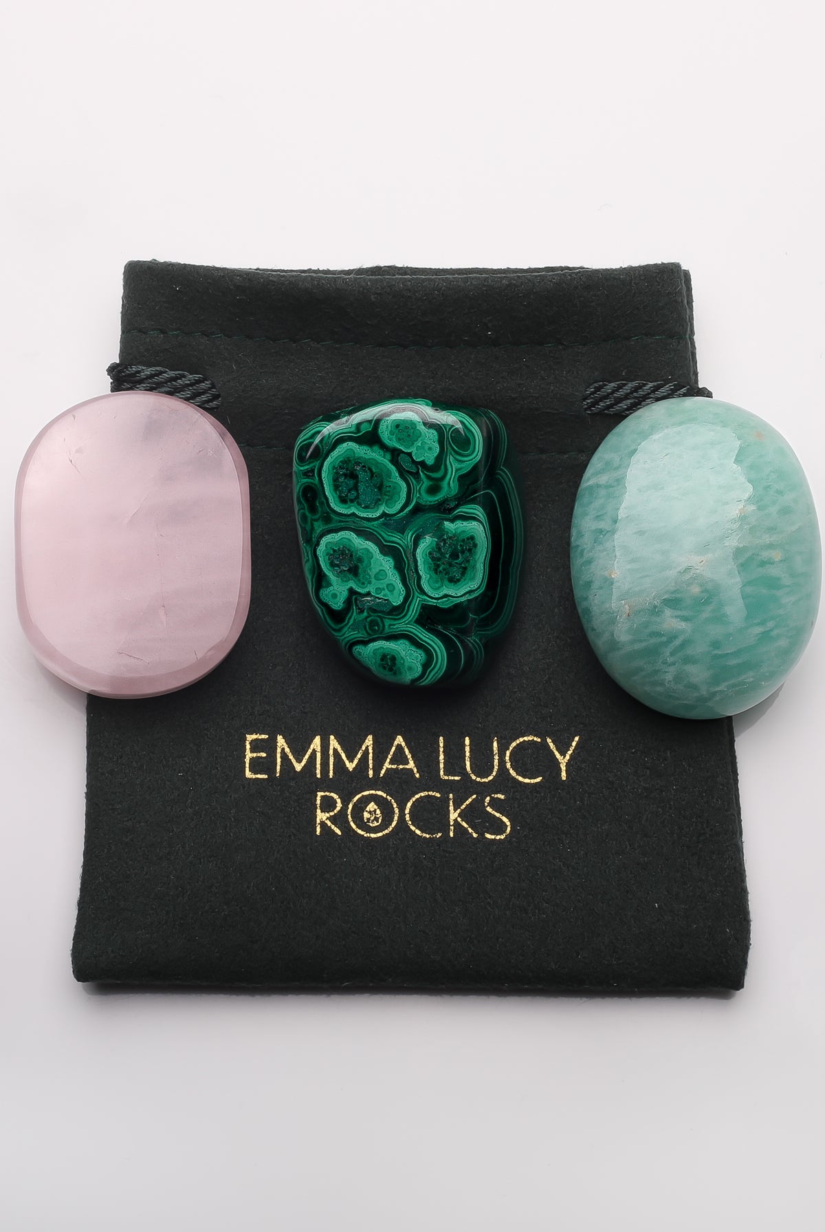 Emma Lucy Rocks The Master Blasters - Malachite & Rose Quartz & Amazonite - One Size