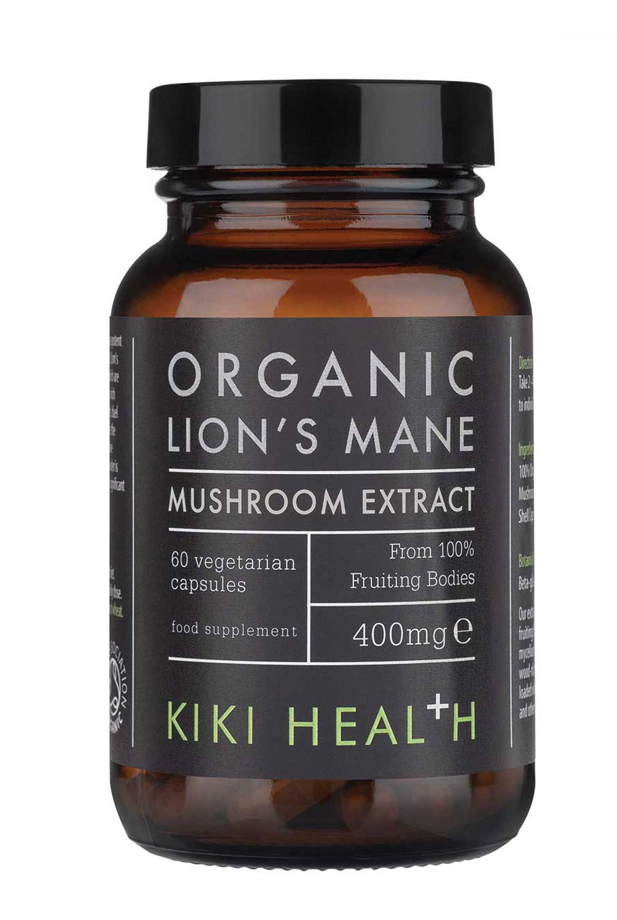 Kiki Health LIONS MANE EXTRACT Organic 60 Vegicaps - 60 vegicaps