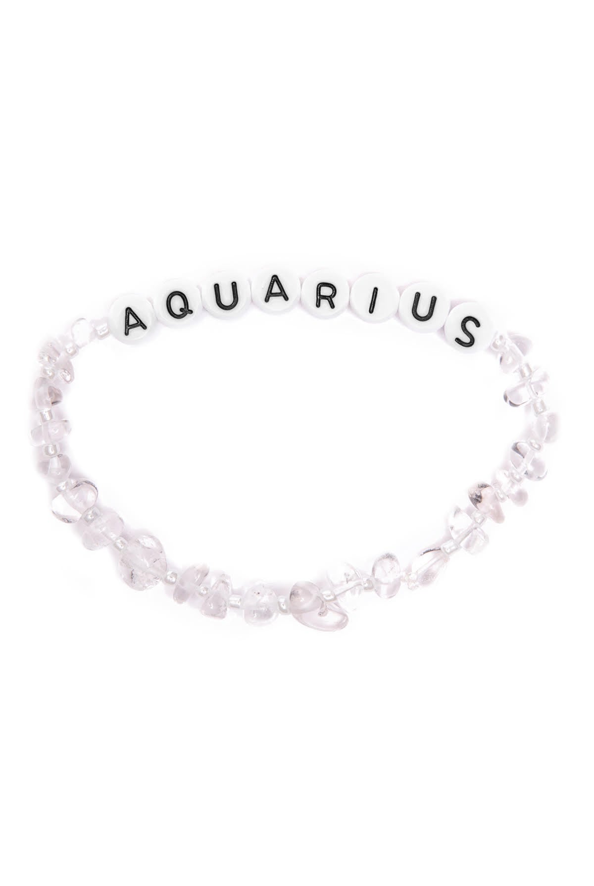 TBalance AQUARIUS Clear Quartz Crystal Healing Bracelet - One Size