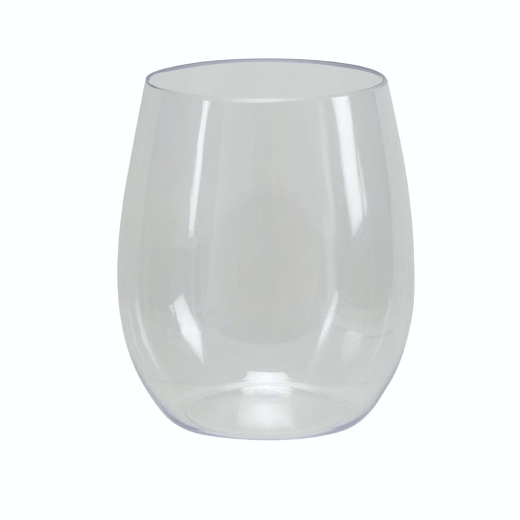 Clear Premium Plastic 9oz Short-Stem Wine Goblet – King Zak