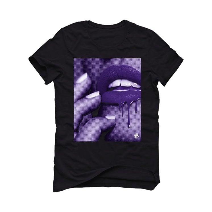 black and purple jordan t shirt