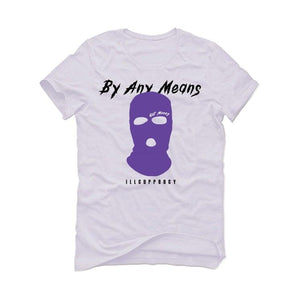 purple and white jordan shirt