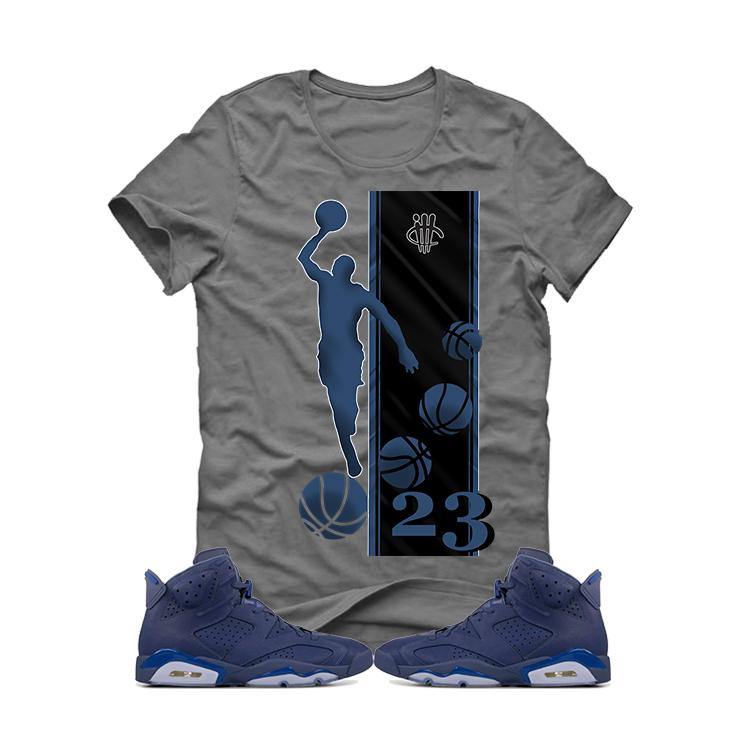 retro 6 diffused blue shirt