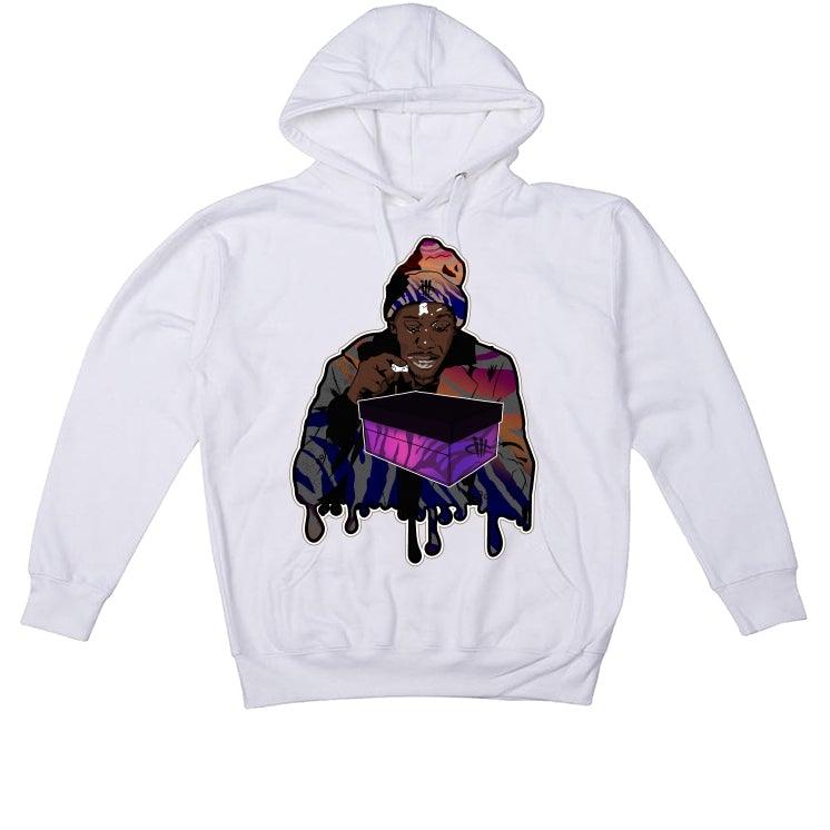 purple and white jordan hoodie