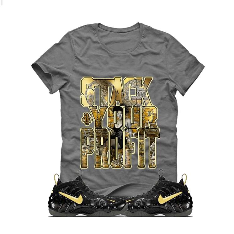 black and gold nike foamposite shirt