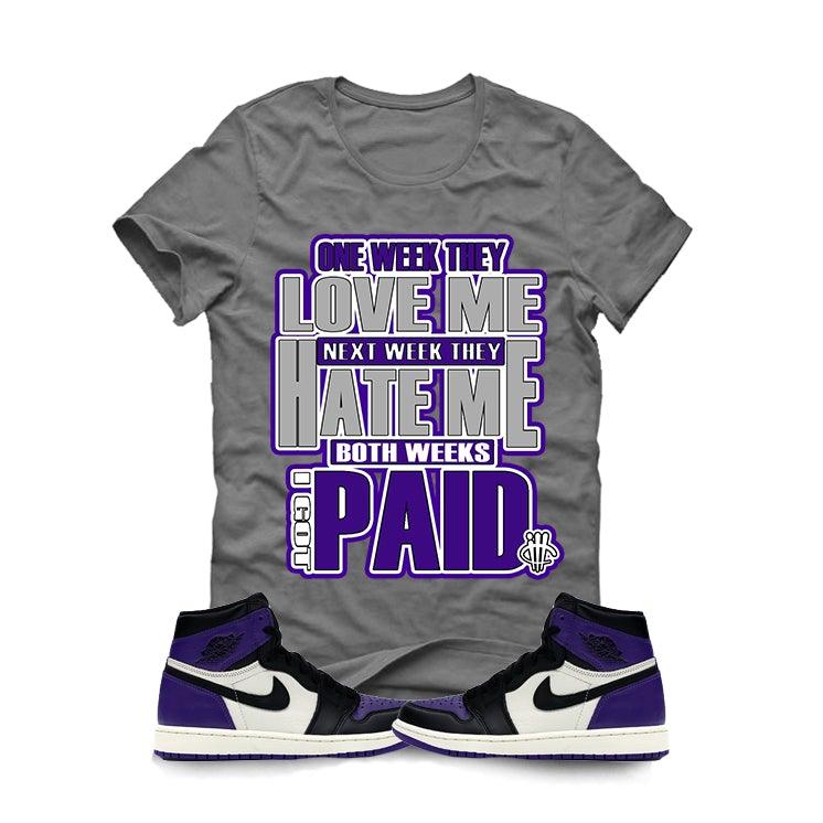 black and purple jordan t shirt