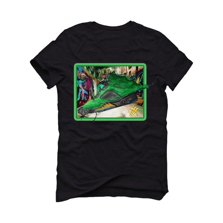 apple green jordan 5 shirt