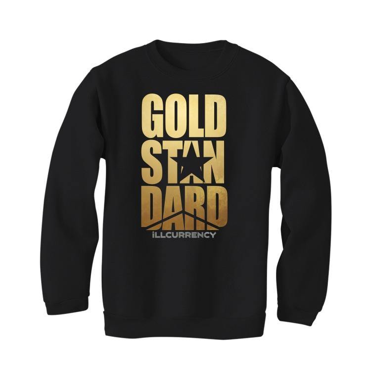 Air Jordan 1 Mid Se Metallic Gold 2020 Black T Shirt Gold Standard Illcurrency Sneaker Matching Apparel