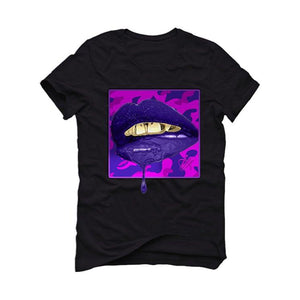 purple and black foamposite shirt
