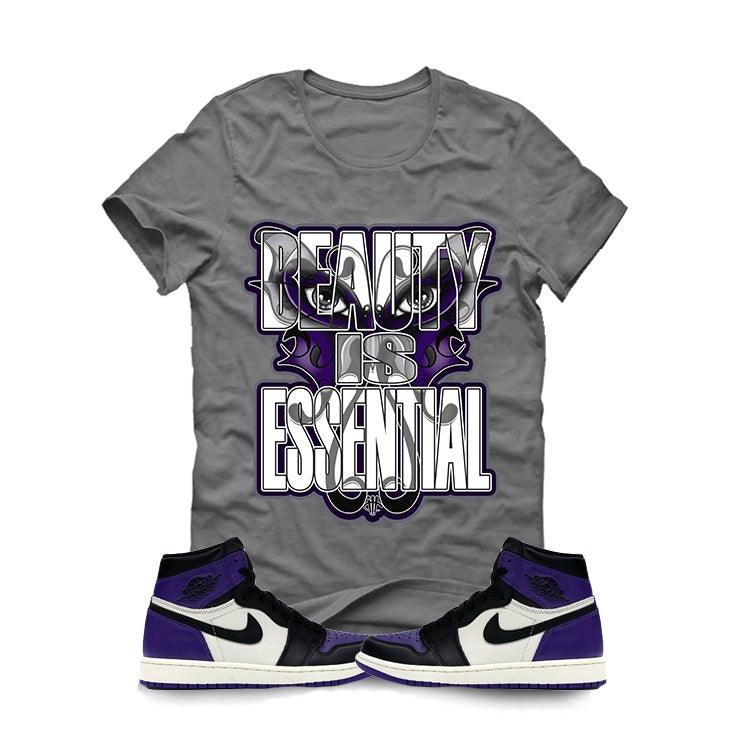 black and purple jordan shirt